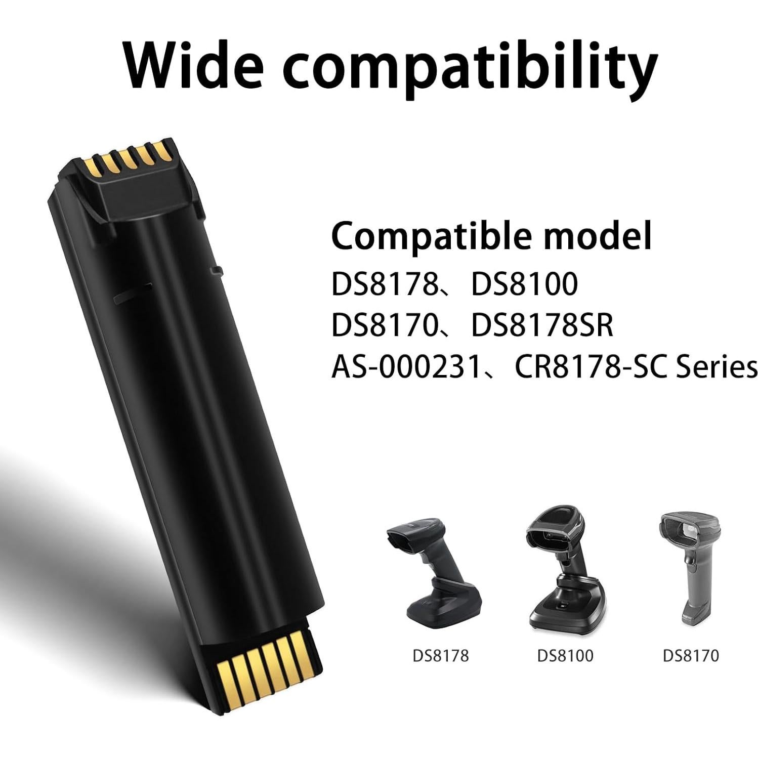 Batería de Reemplazo 2500mAh para Escáner Zebra DS8178