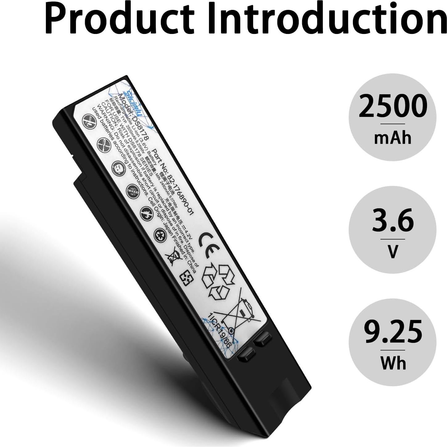 Batería de Reemplazo 2500mAh para Escáner Zebra DS8178