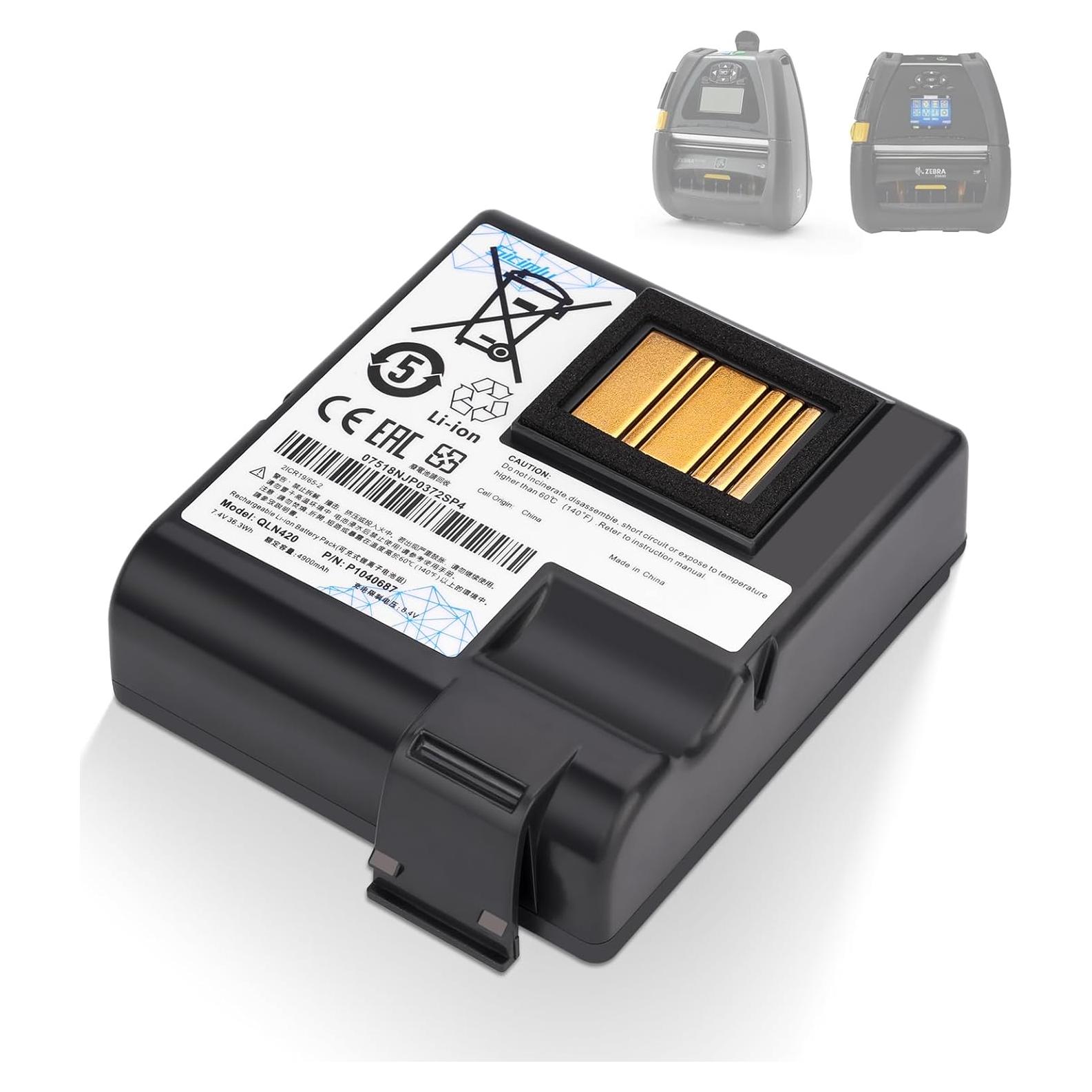 Batería Li-Ion 4900mAh para Zebra QLN420 ZQ630