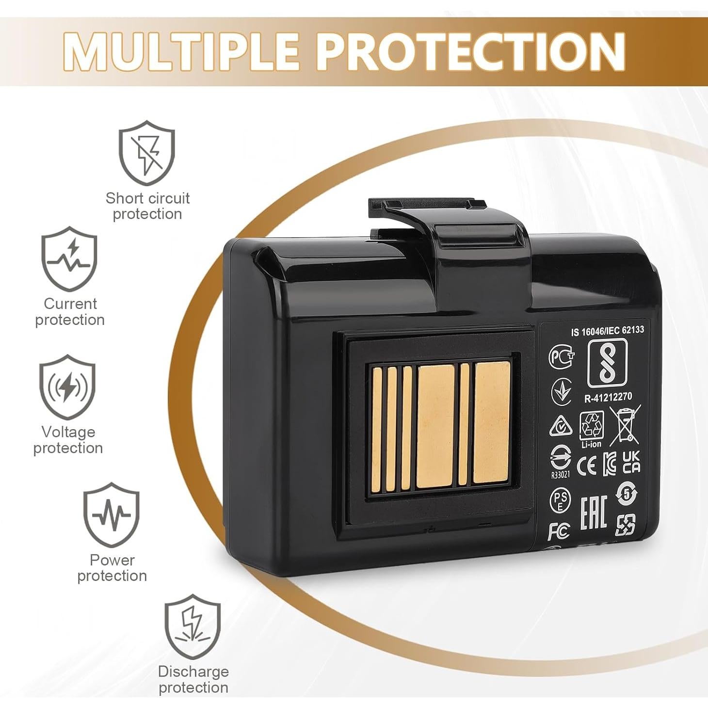 Batería de 3400mAh para impresora Zebra ZQ520 QLN320