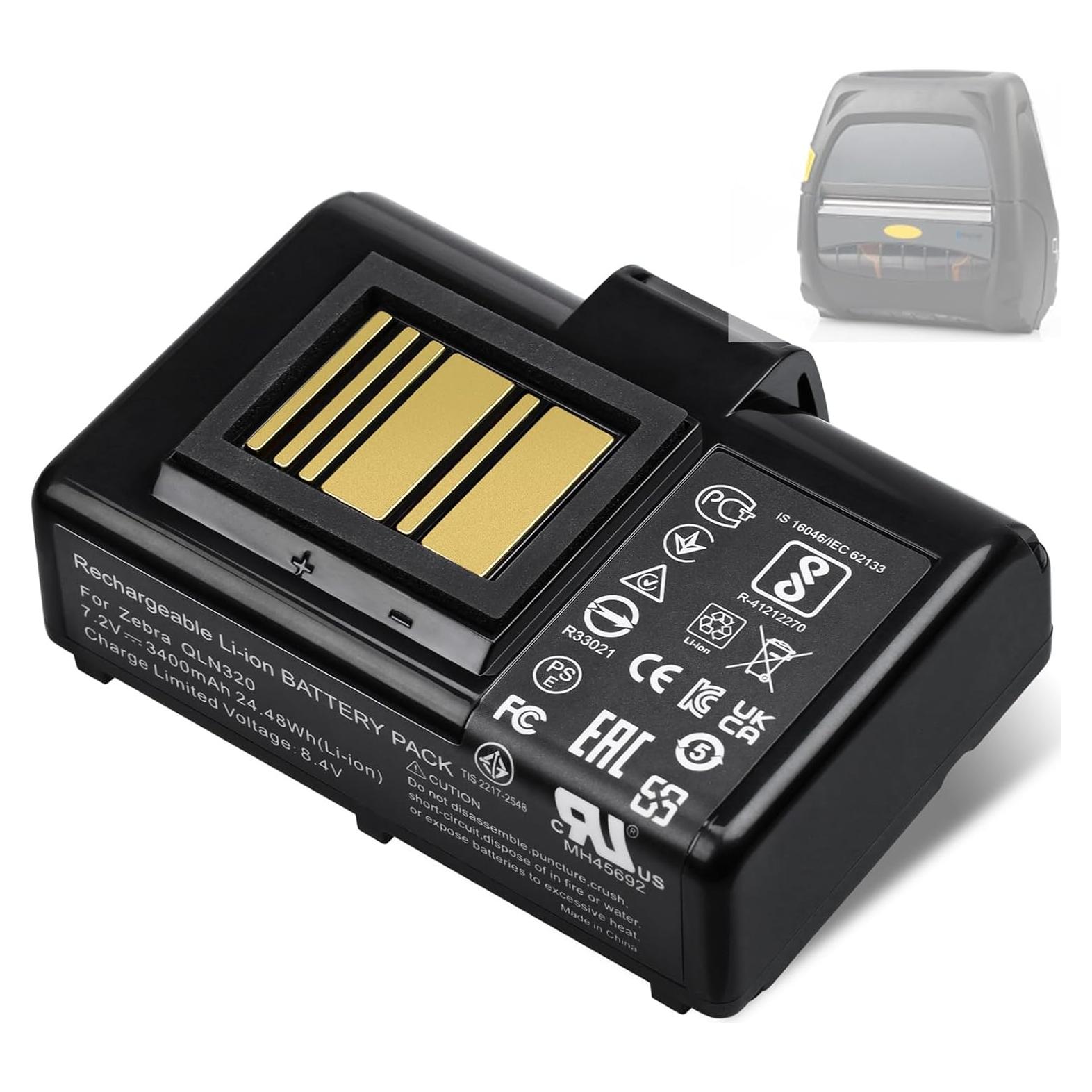 Batería de Reemplazo para Impresora Zebra ZQ520 3400mAh