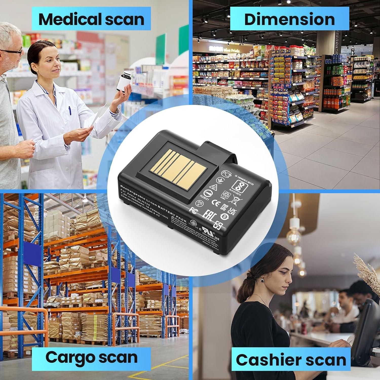 Batería de Reemplazo EGOWAY 2600mAh para Impresoras Zebra