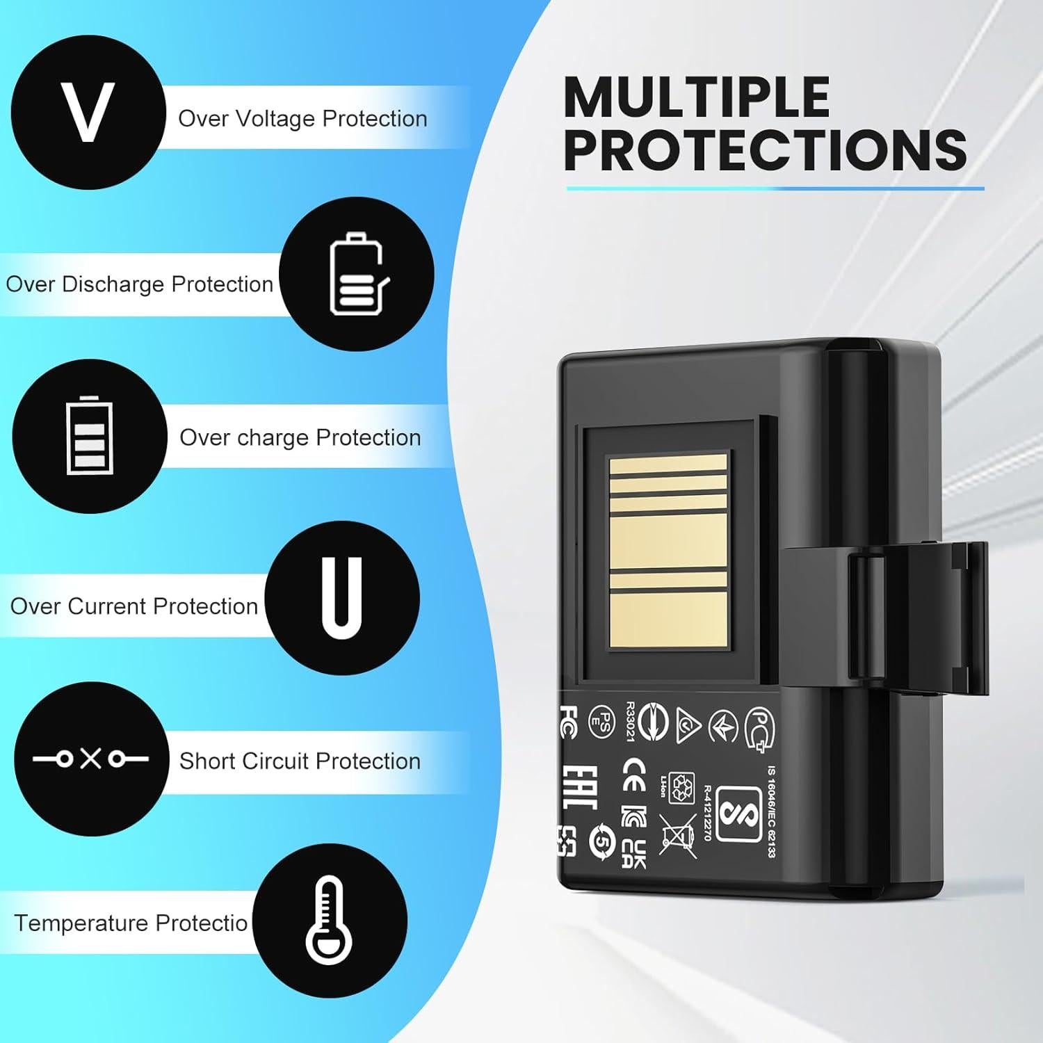 Batería de Reemplazo EGOWAY 2600mAh para Impresoras Zebra