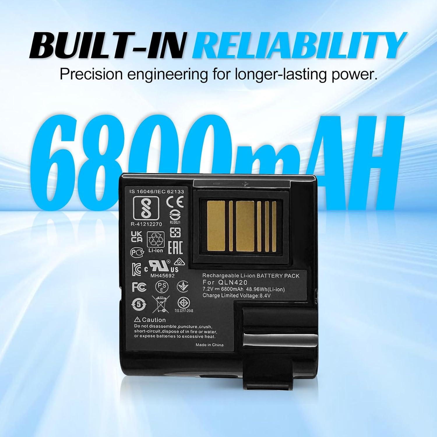 Batería de Reemplazo Zebra QLn420 ZQ630 5200mAh 48.96Wh