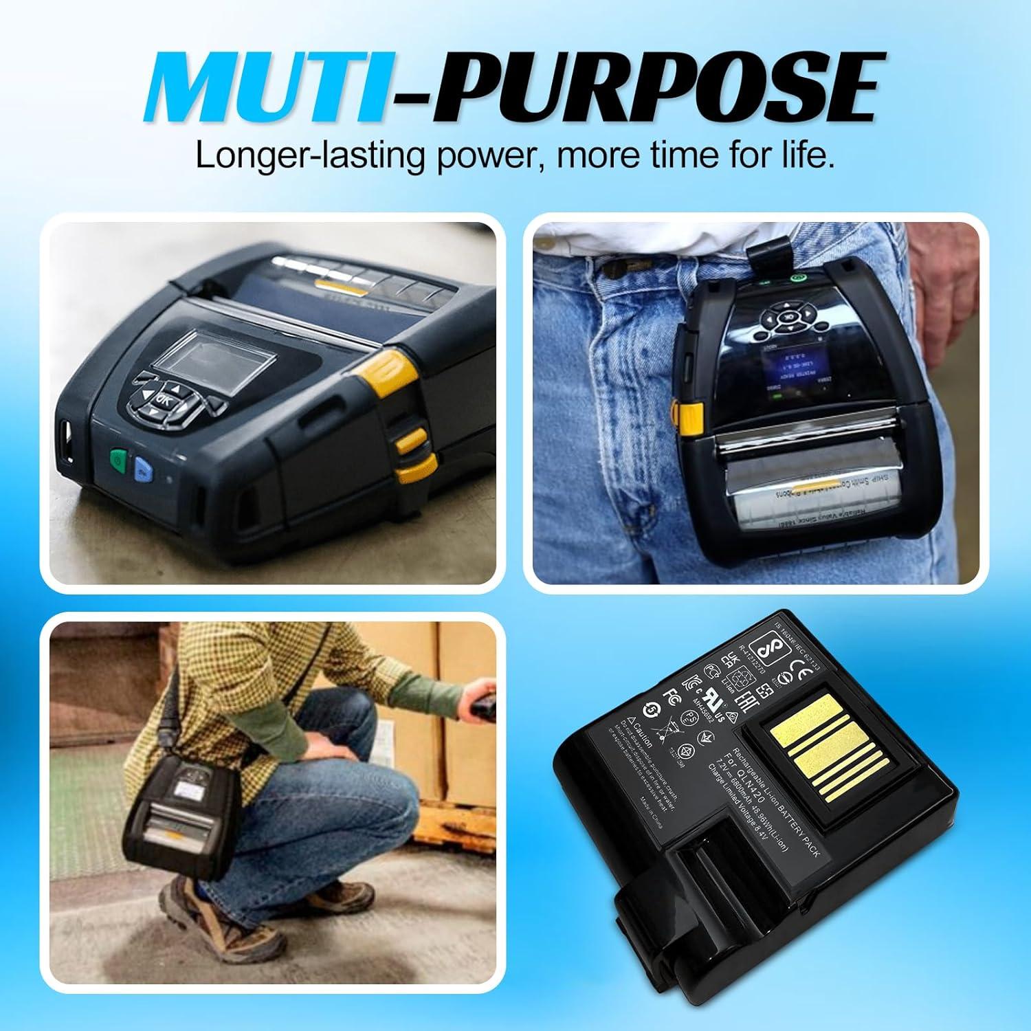 Batería de Reemplazo Zebra QLn420 ZQ630 5200mAh 48.96Wh