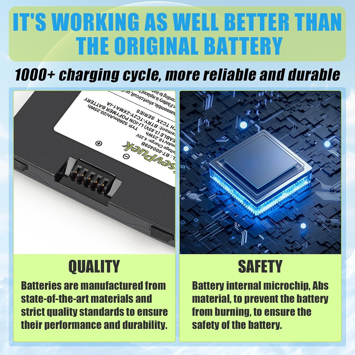 Batería de Reemplazo 5260mAh Zebra TC21 TC26 TC210K