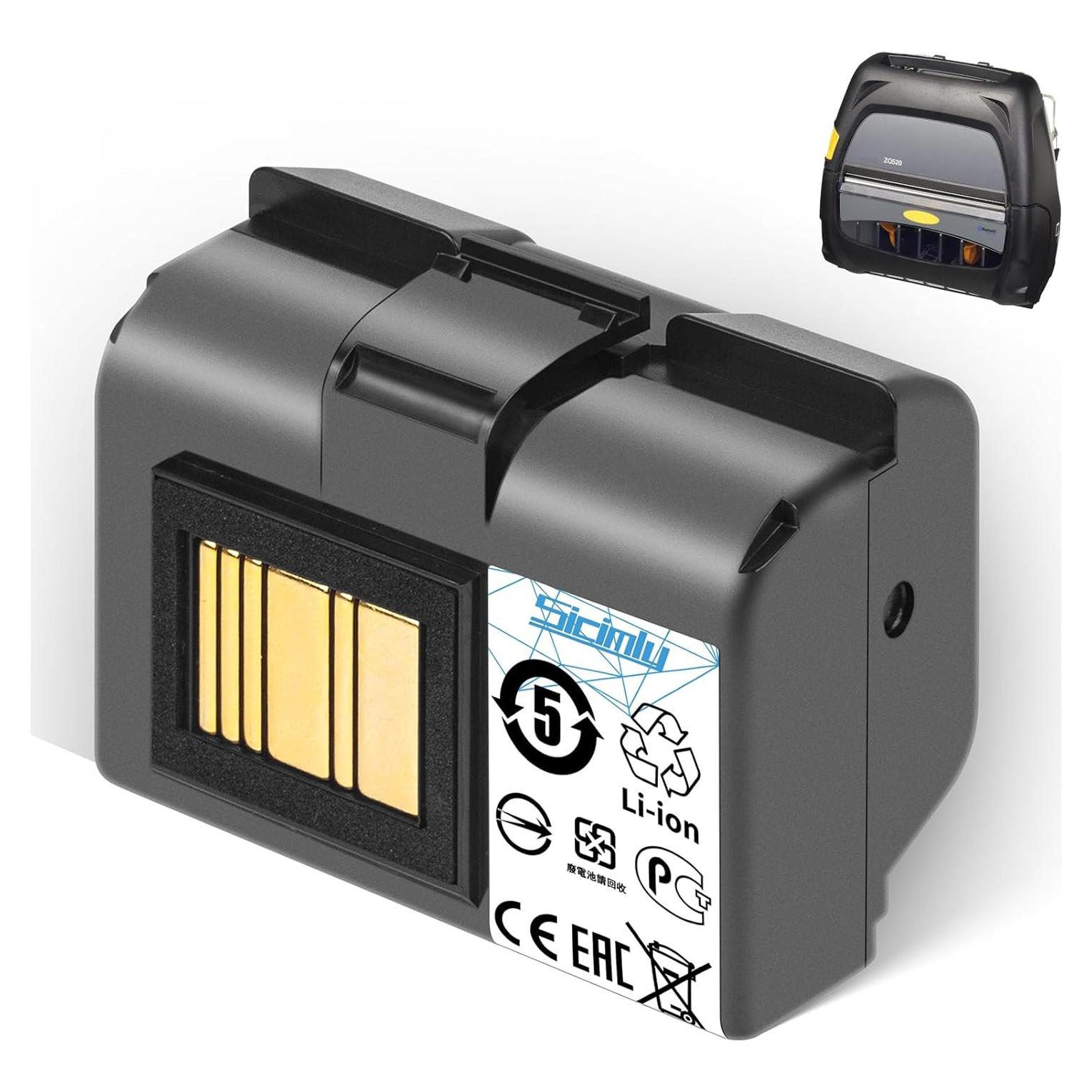 Batería de Reemplazo 6800mAh para Impresoras Zebra ZQ520 ZQ620