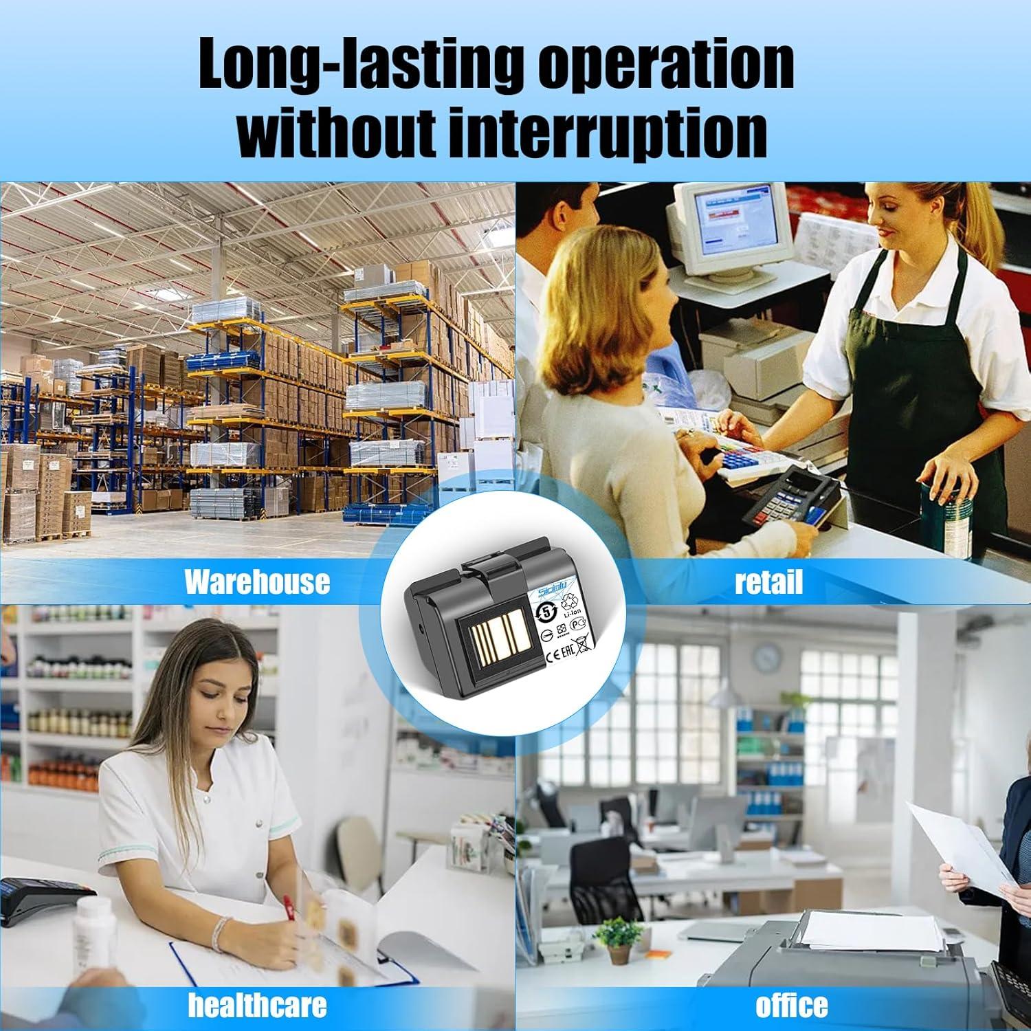 Batería de Reemplazo 6800mAh para Impresoras Zebra ZQ520 ZQ620