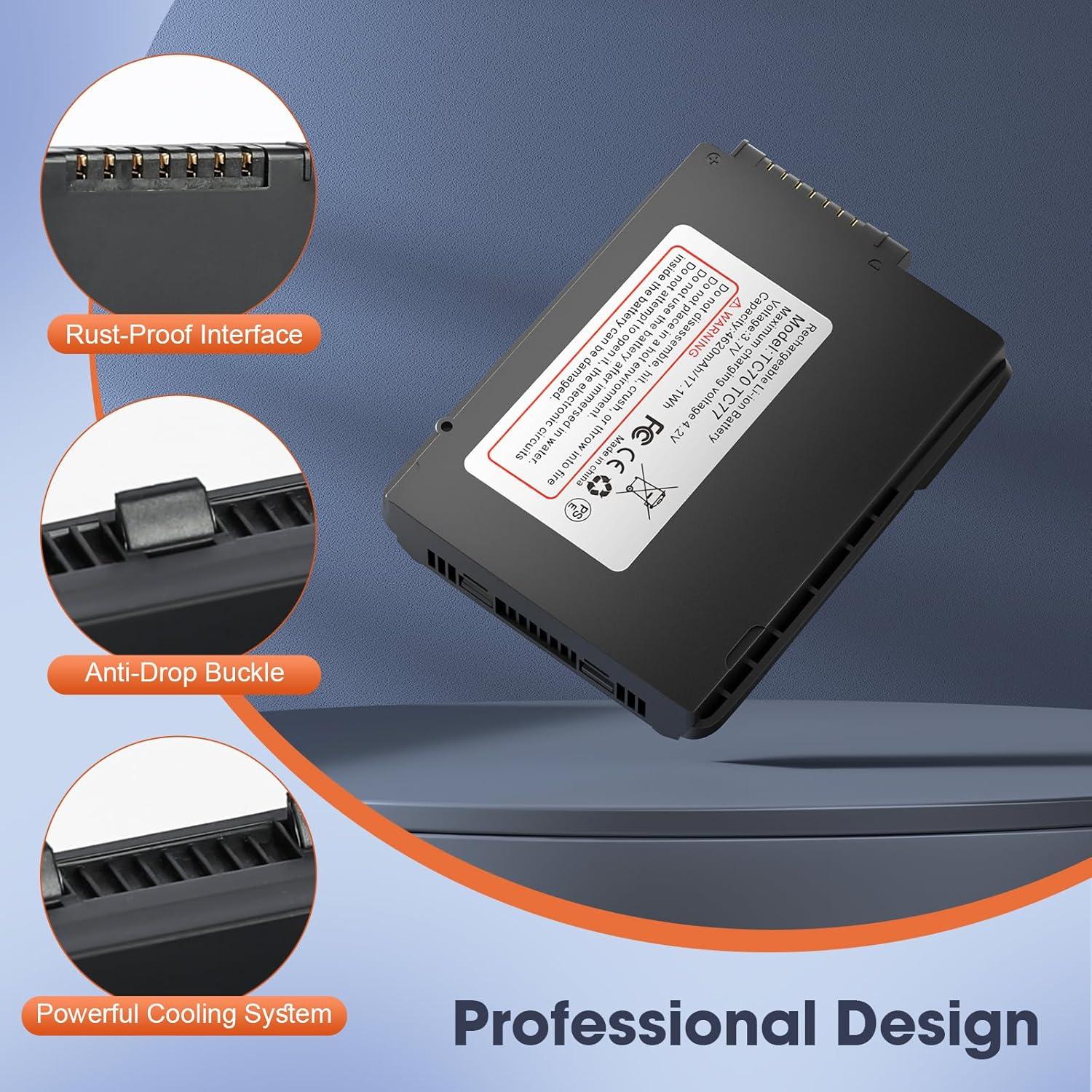 Batería de Reemplazo 4620mAh para Escáner Zebra TC70 TC75 TC77