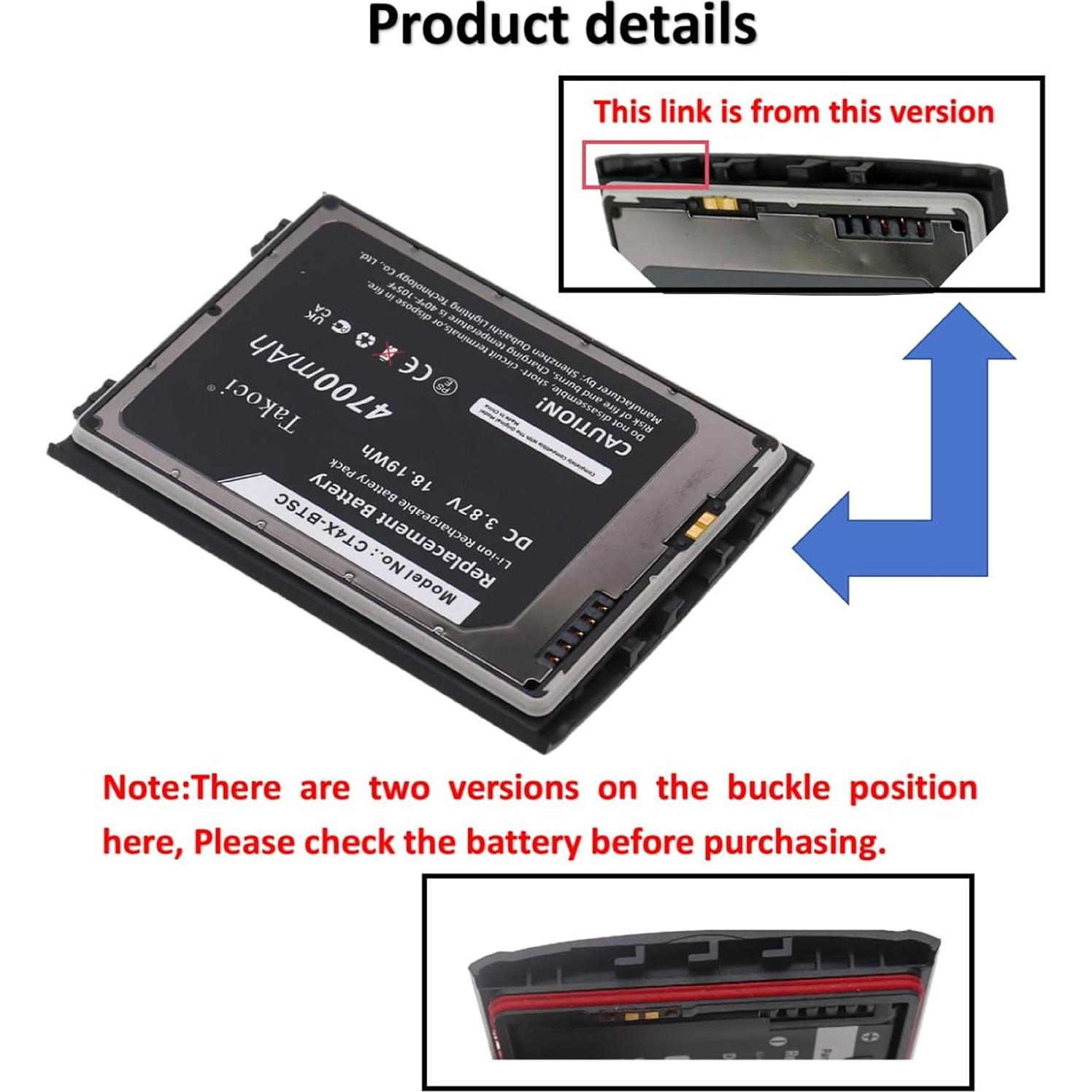 Batería de Reemplazo 4700mAh Li-ion Youejoeq CT4X-BTSC