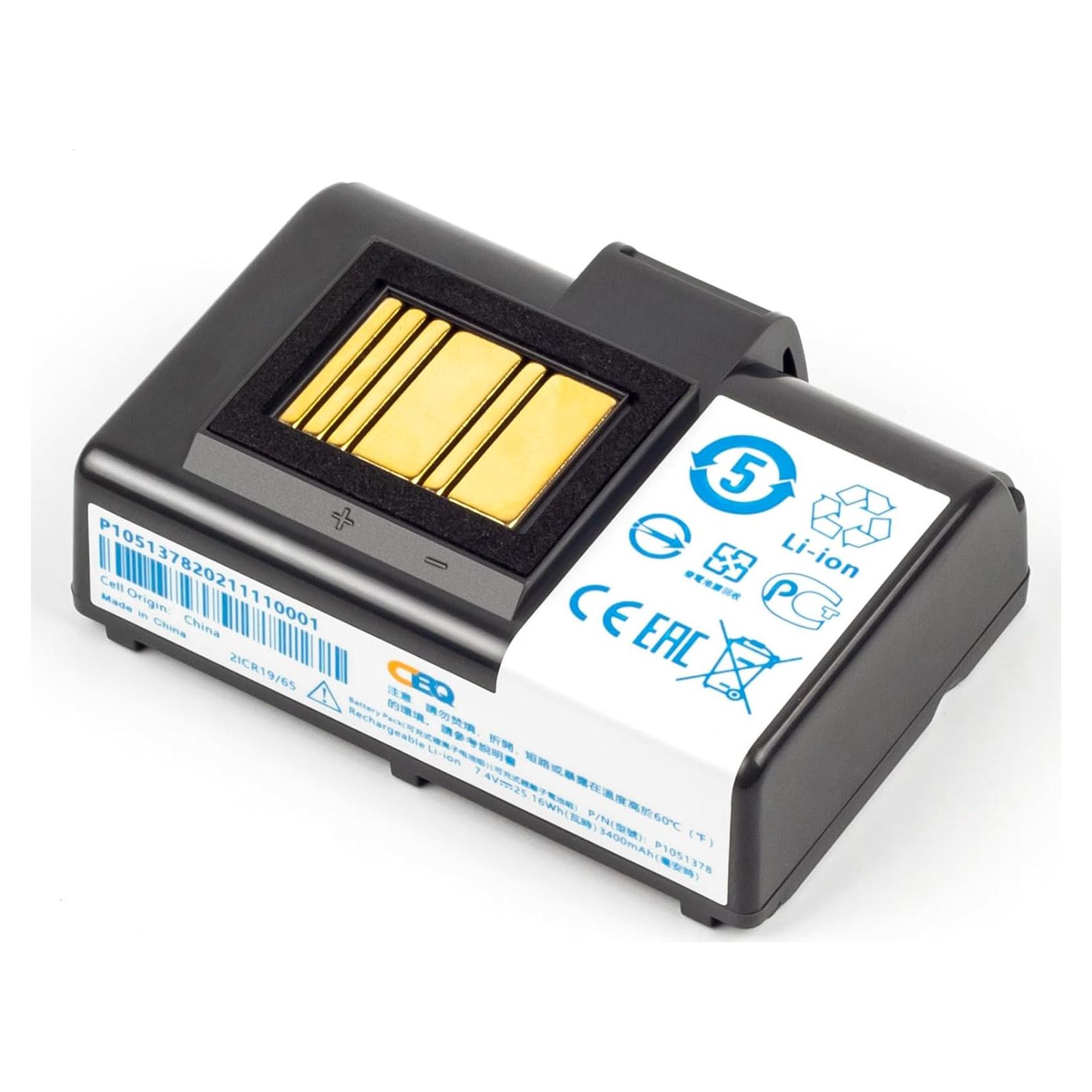 Batería de Reemplazo CBQ 3400mAh para Impresoras Zebra