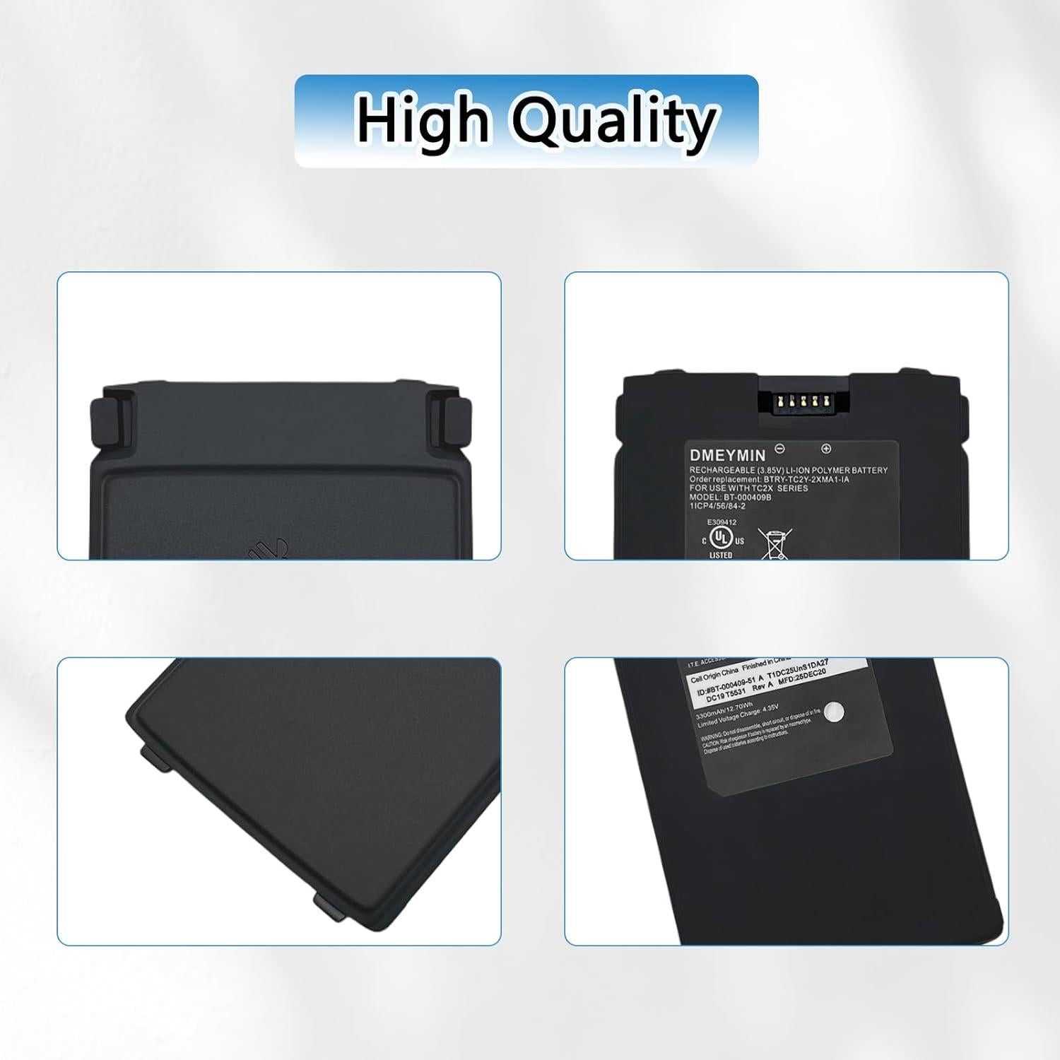 Batería de litio-ion 3300mAh DMEYMIN para escáner Zebra TC21/TC26