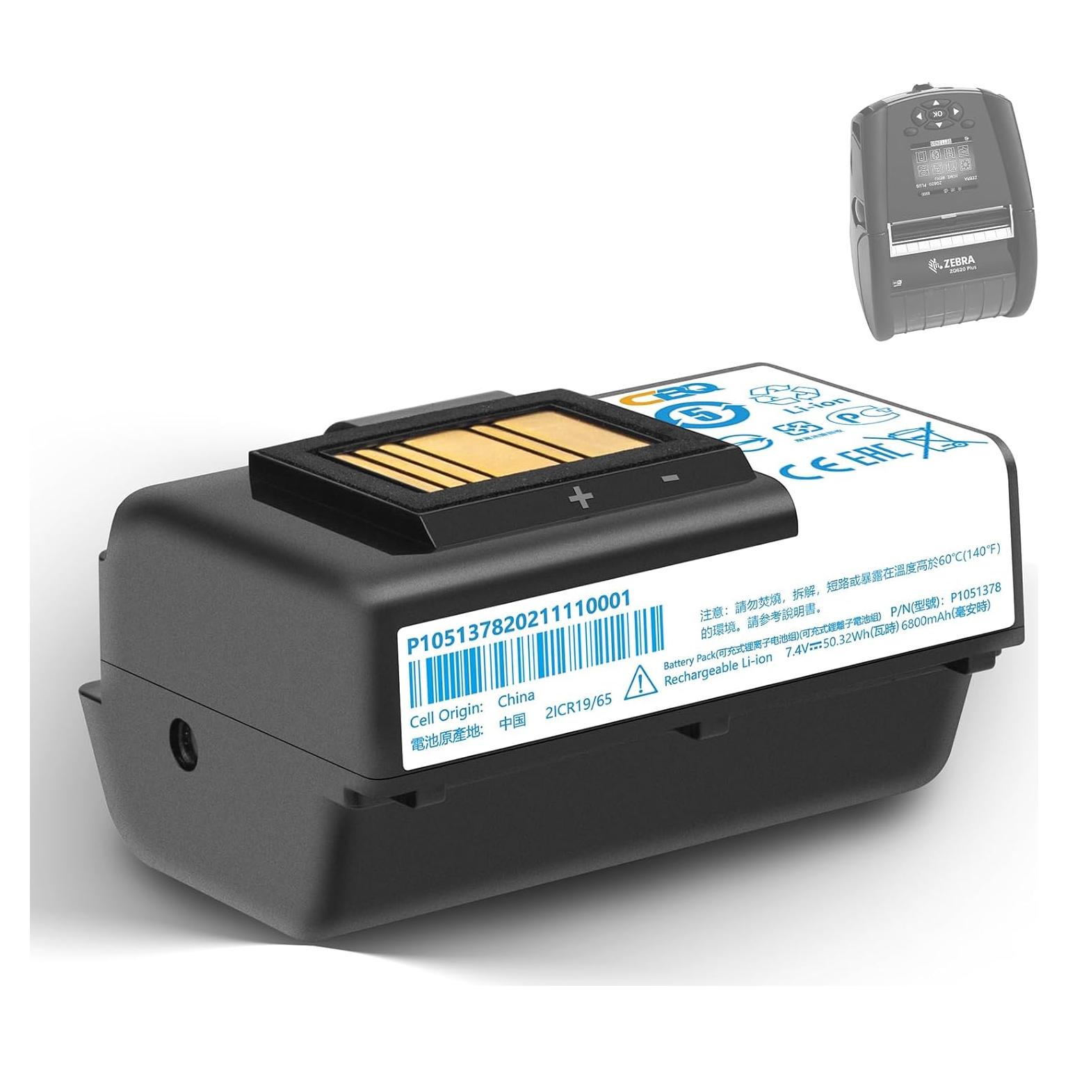 Batería de reemplazo CBQ 6800mAh para impresoras Zebra