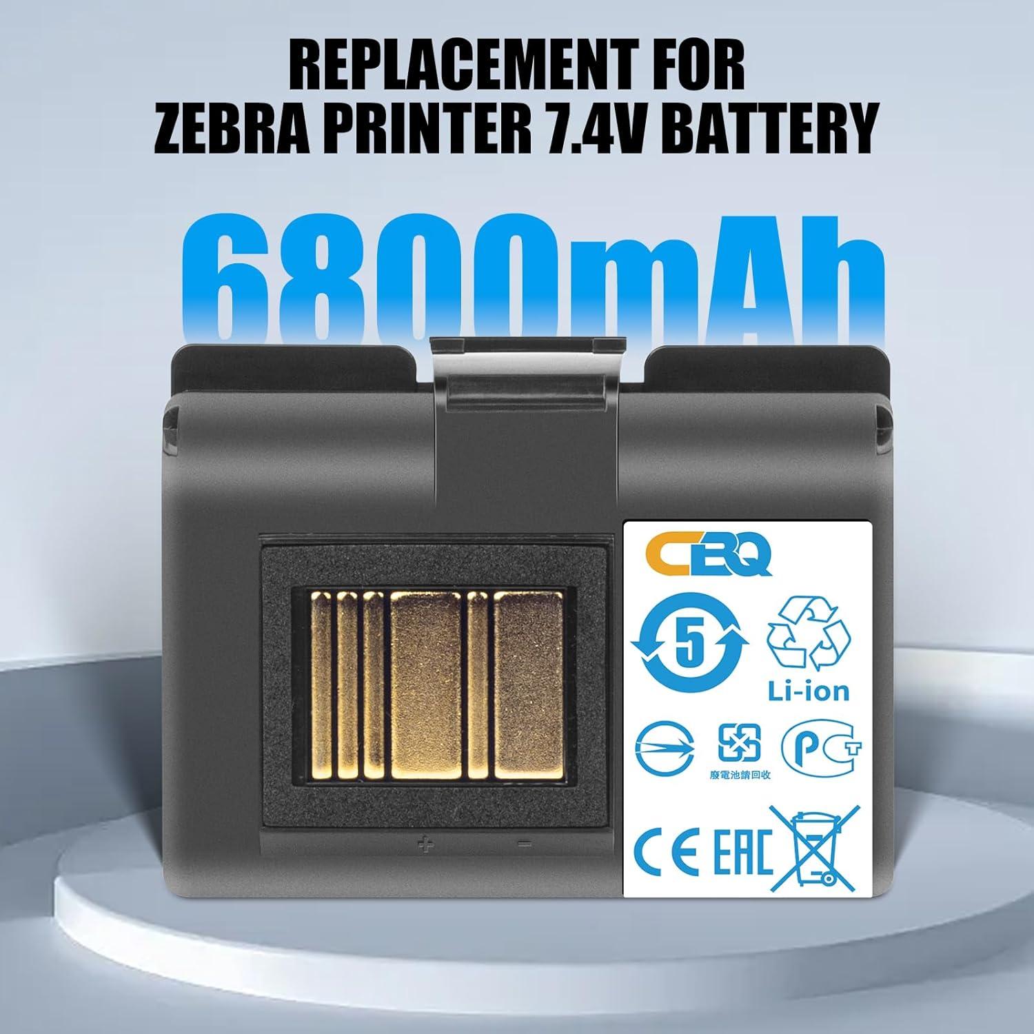 Batería de reemplazo CBQ 6800mAh para impresoras Zebra