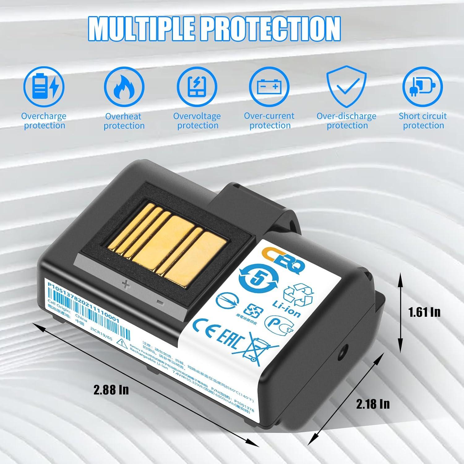 Batería de reemplazo CBQ 6800mAh para impresoras Zebra