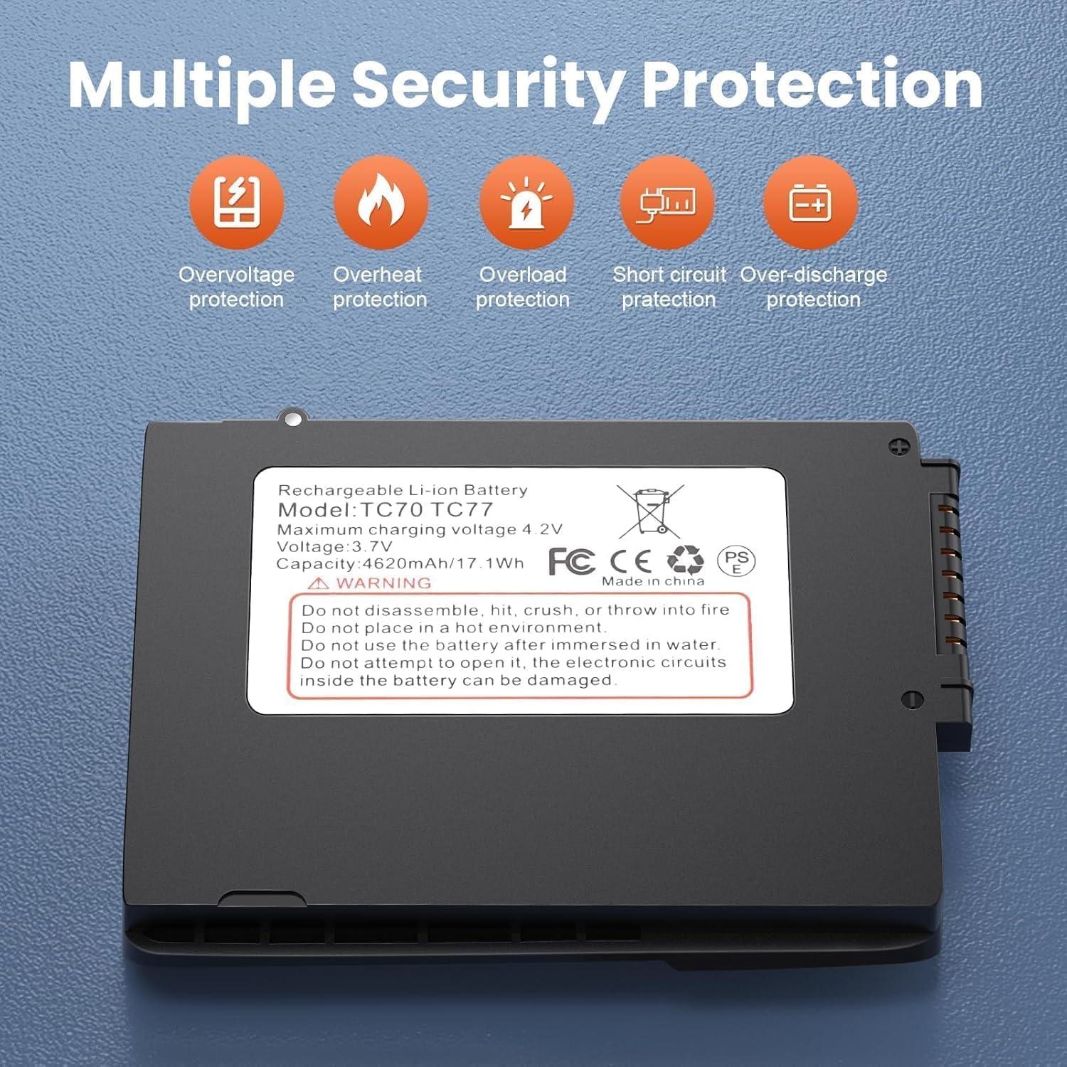 Batería de Reemplazo 4620mAh EGOWAY para Zebra TC70 TC75 TC77