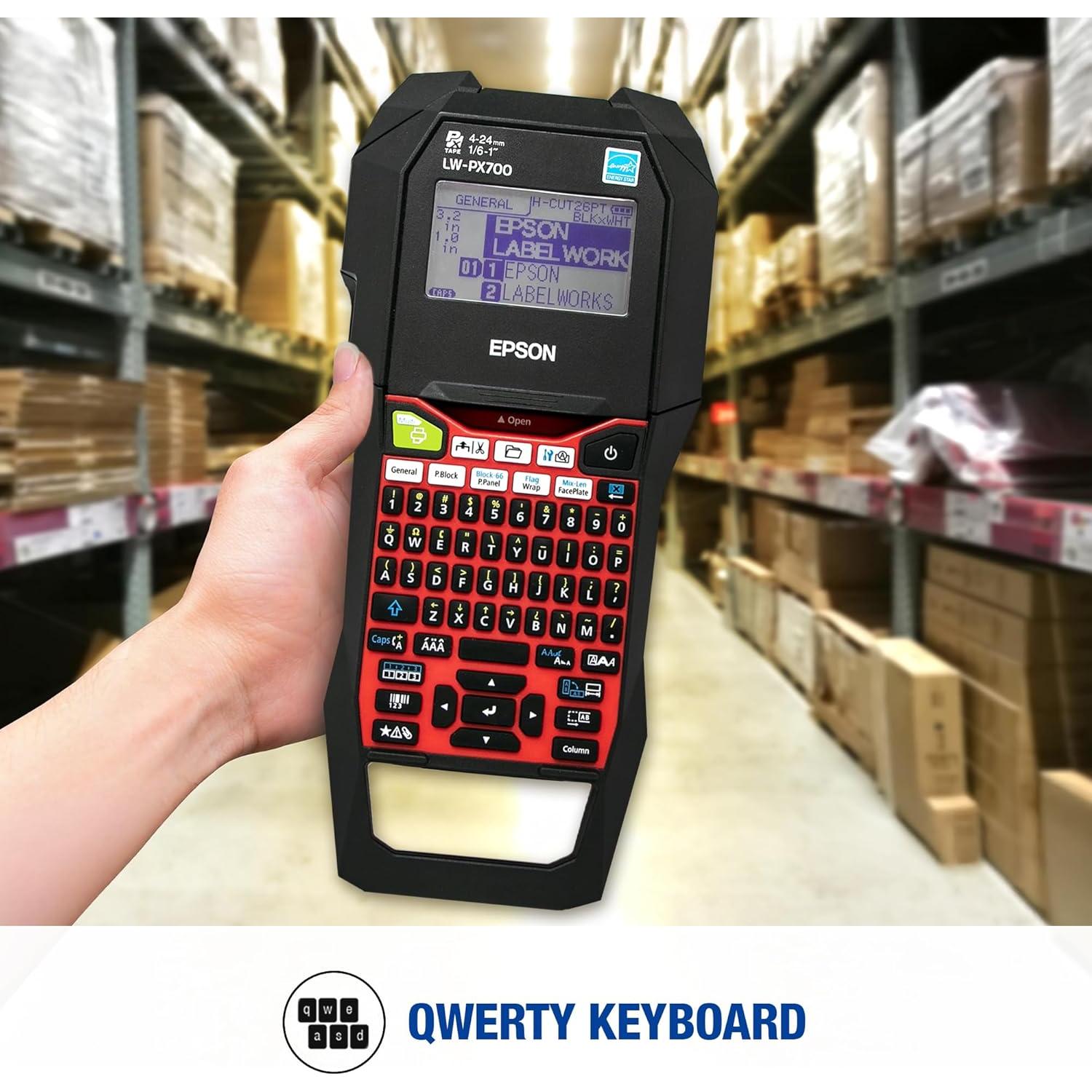 Impresora de Etiquetas Portátil Epson LABELWORKS LW-PX700 - Kit Completo