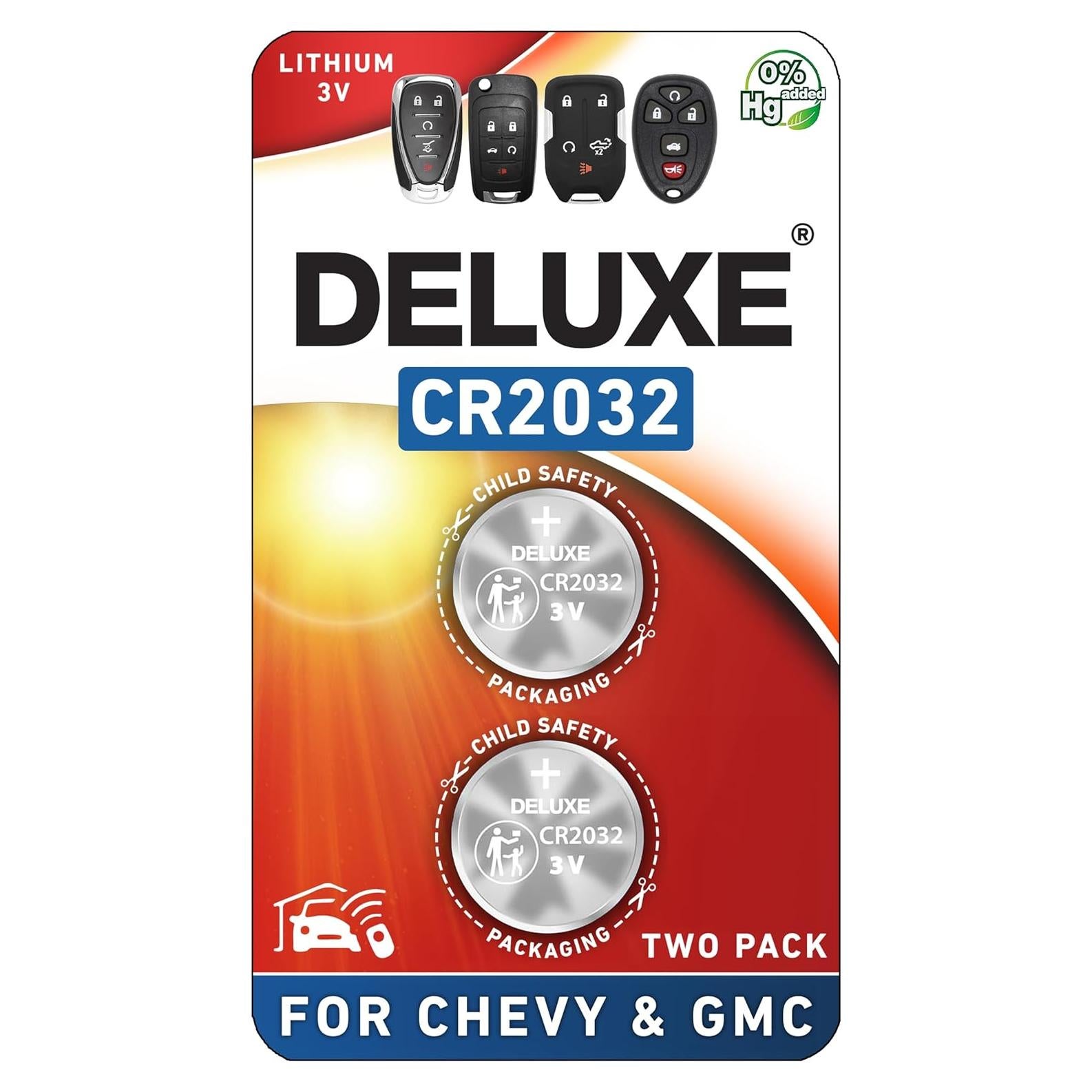Baterías CR2032 para Llave Remota Chevy GMC - Paquete de 2