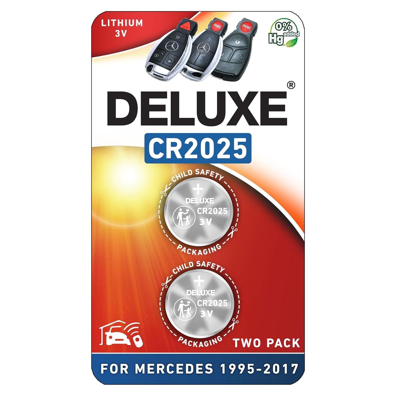 Baterías CR2025 para Llaveros Mercedes-Benz Deluxe - Paquete de 2