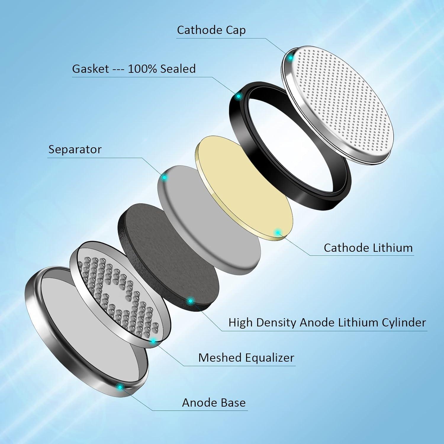 Baterías de Litio Kitosun CR1616 - Paquete de 5 Piezas 3V