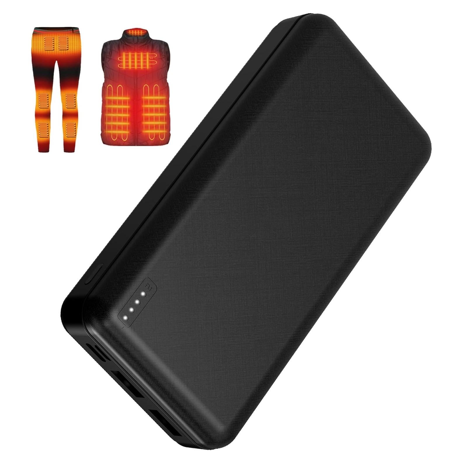 Batería Externa 20000mAh 5V 2A para Ropa Térmica Whsahans
