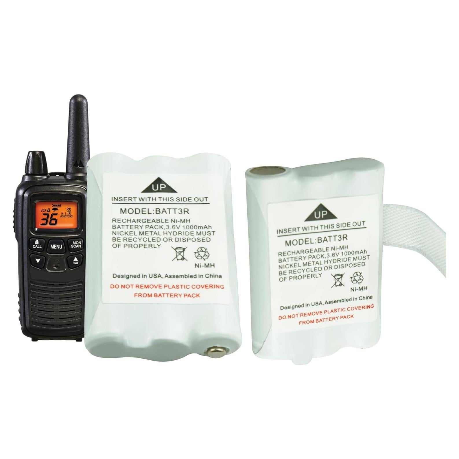 Baterías Recargables 2X WirelessFinest BATT3R 1000mAh para Walkie Talkies