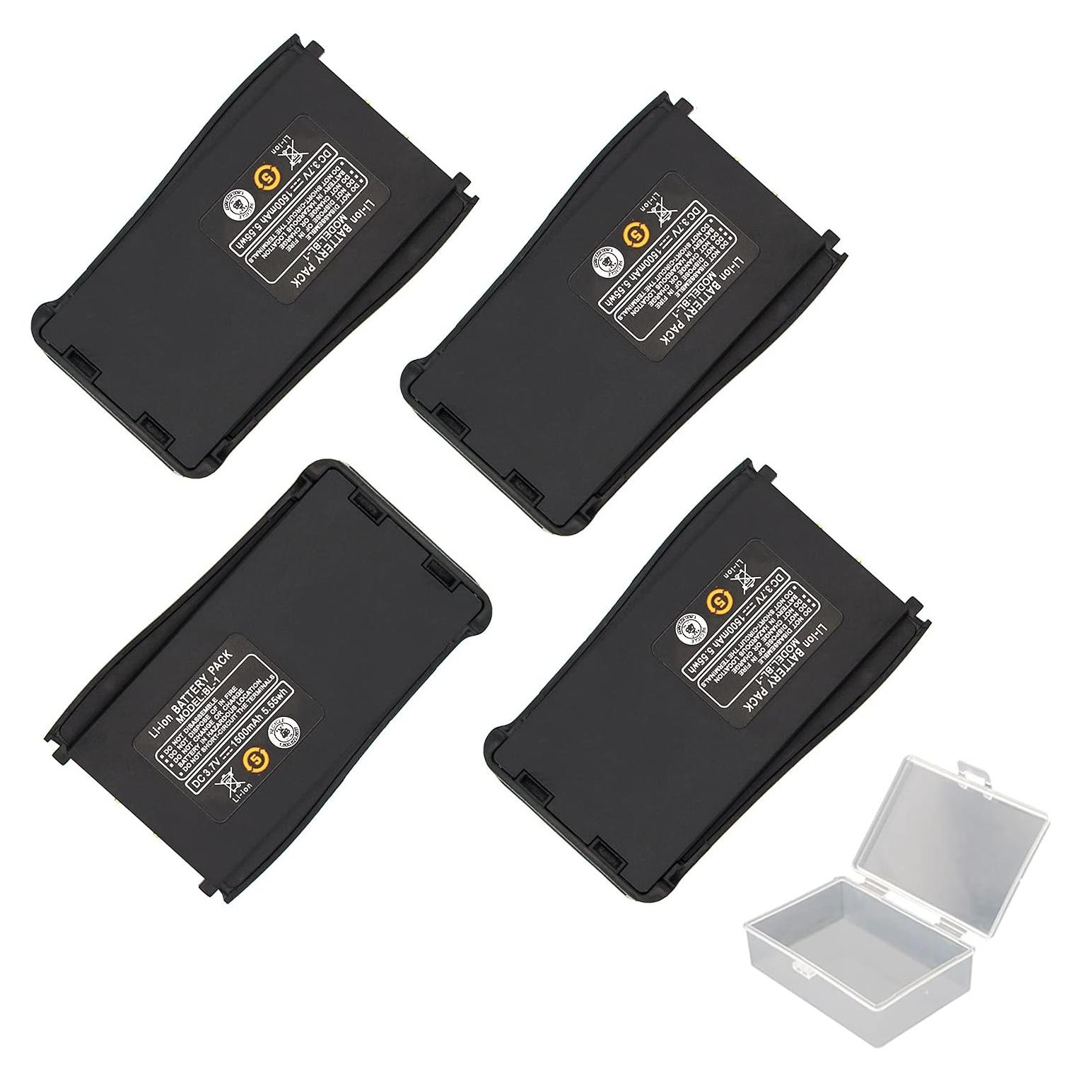 Baterías Recargables Li-ion 1500 mAh para Walkie Talkies Baofeng