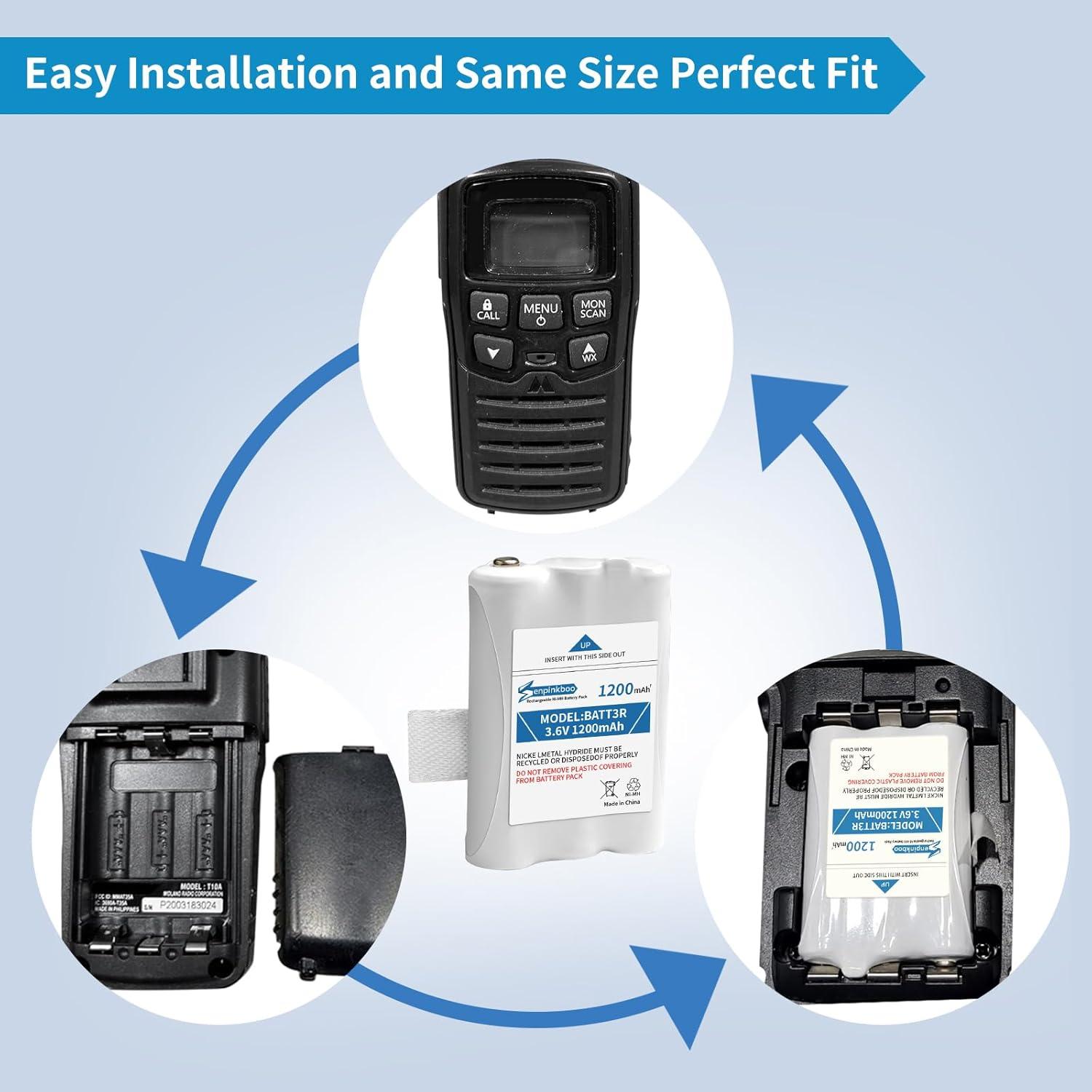 Paquete de 8 Baterías BATT3R 1200mAh para Walkie-Talkies