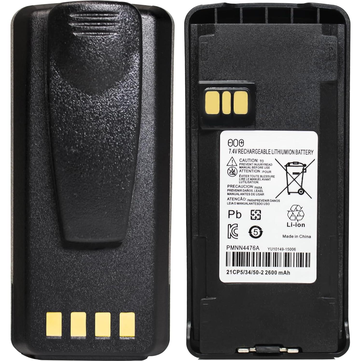 Paquete de 5 Baterías Li-ion 7.4V 2600mAh Motorola PMNN4476A
