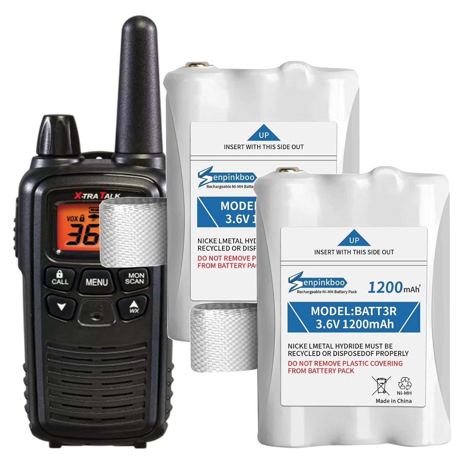 Paquete de 2 Baterías BATT3R 1200mAh para Walkie-Talkie Midland