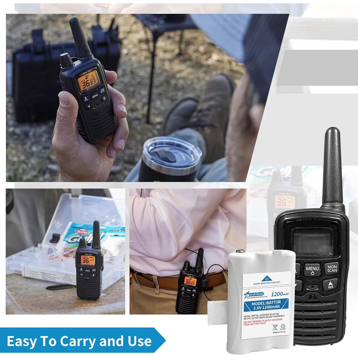 Paquete de 2 Baterías BATT3R 1200mAh para Walkie-Talkie Midland