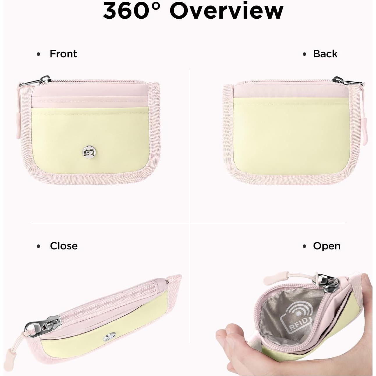 Billetera delgada Babysun con RFID y anillo para llaves