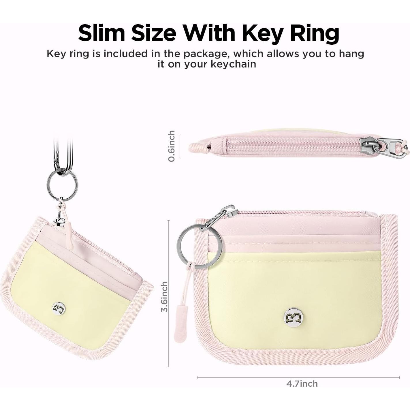 Billetera delgada Babysun con RFID y anillo para llaves