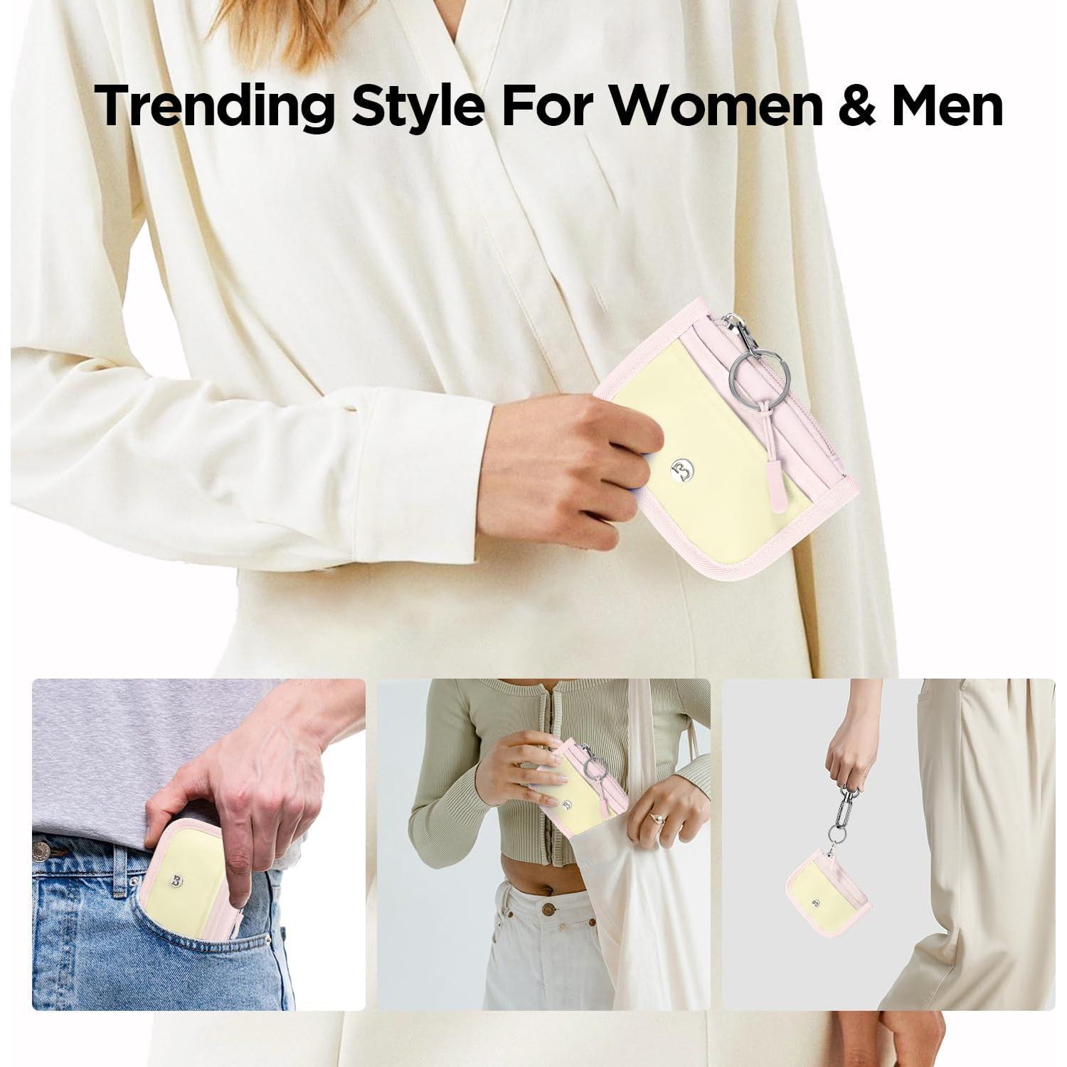 Billetera delgada Babysun con RFID y anillo para llaves