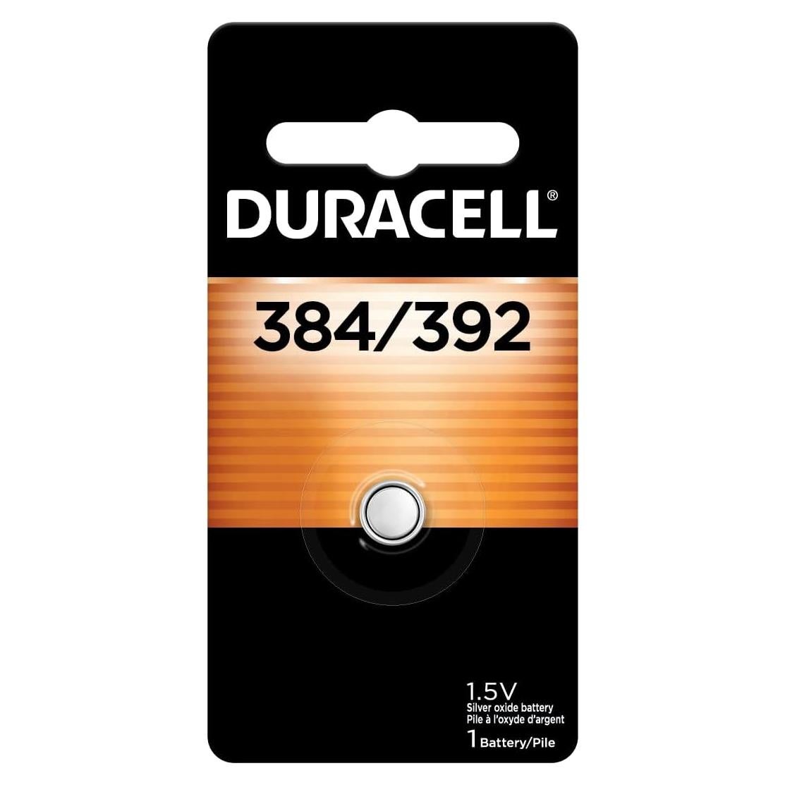 Batería de botón Duracell 384/392 óxido de plata 1.5V