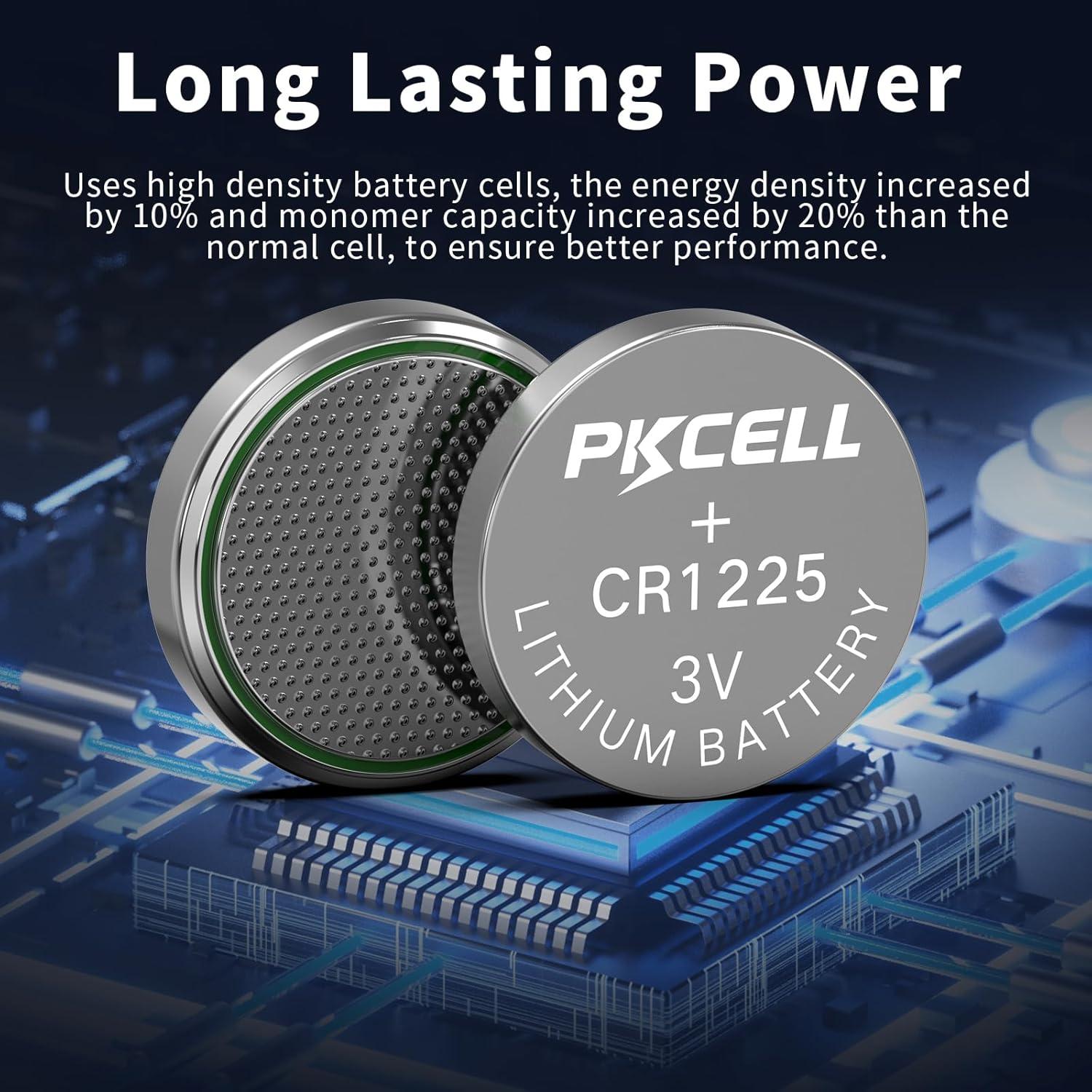 Batería de Litio PKCELL CR1225 3V - 5 Unidades