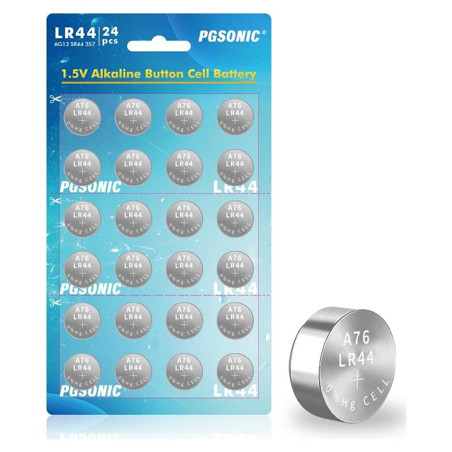 Baterías LR44 PGSONIC 24 Piezas Alcalinas 1.5V