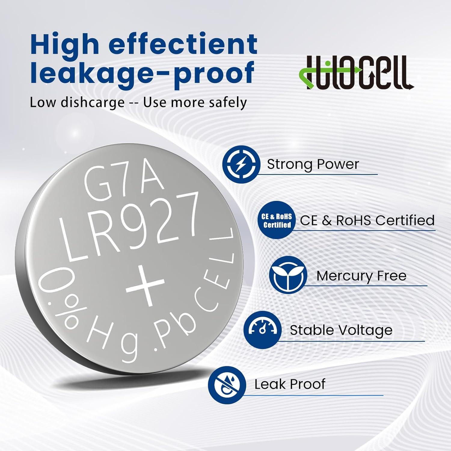 Baterías de Reloj SR927SW Hilocell Paquete de 20 Alcalinas 1.55V