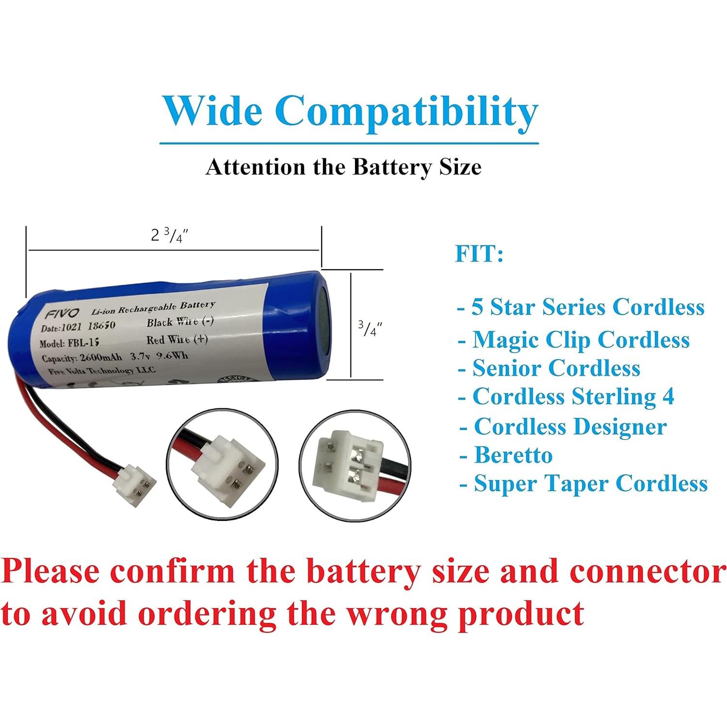 Batería de Reemplazo FIVO 3.7V 2600mAh para Cortadoras Wahl