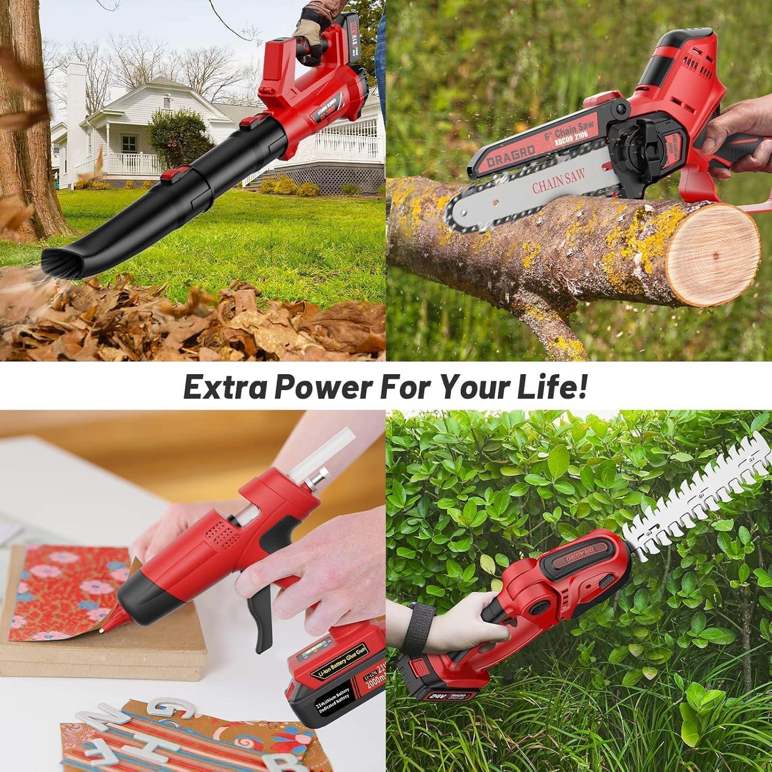 Batería de iones de litio 21V 2.0Ah Dragro para herramientas