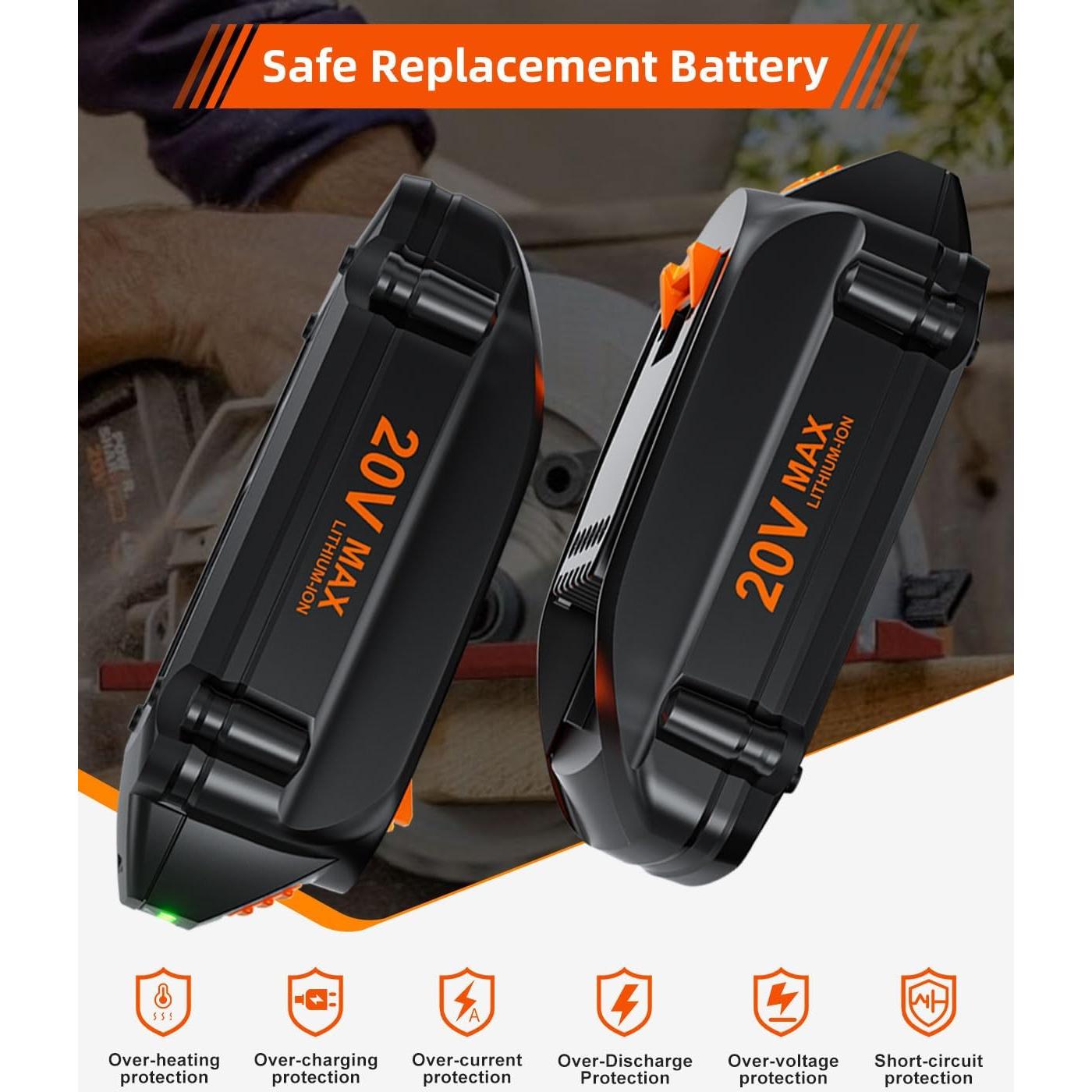 Batería de Reemplazo 20V 3.5Ah Bonadget para WORX WA3525