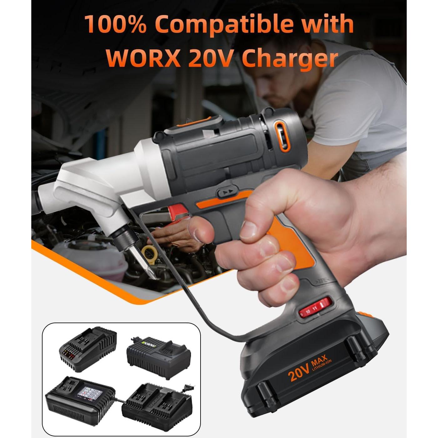 Batería de Reemplazo 20V 3.5Ah Bonadget para WORX WA3525