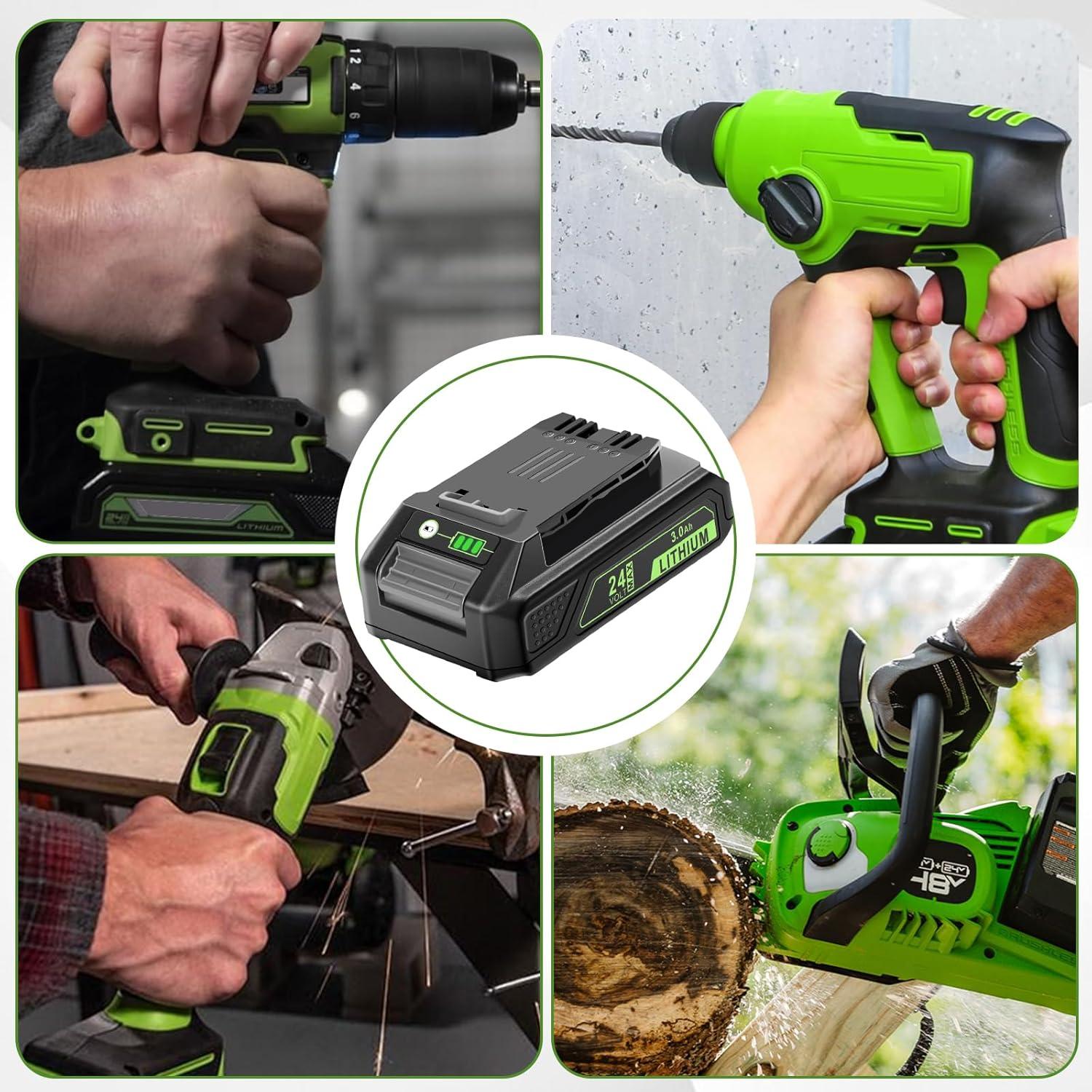 Batería de Litio 24V 3.0Ah Greenworks - Paquete de 2