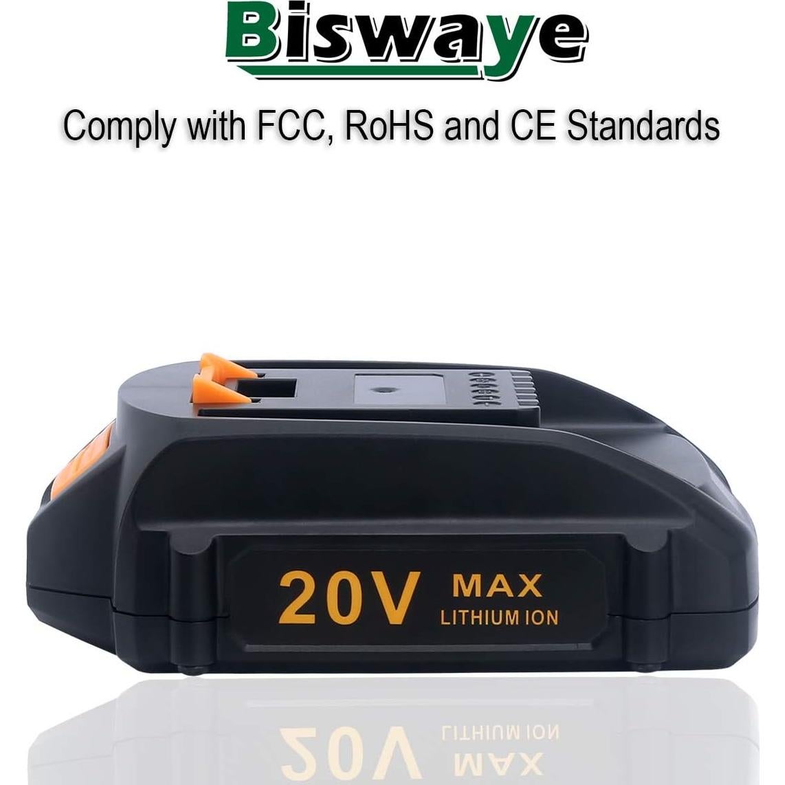 Batería de Litio 20V 4.0Ah Biswaye WA3525 - Reemplazo Herramientas