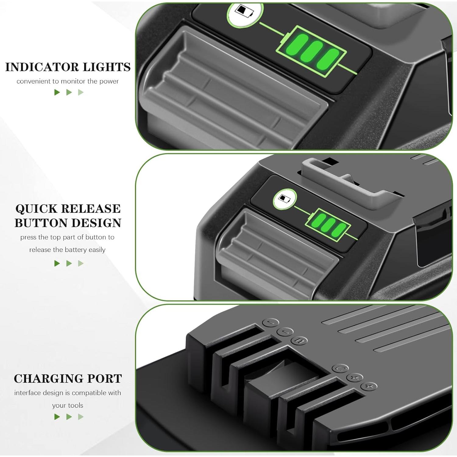 Batería de Litio 24V 6.0Ah Greenworks MAX LB24A020