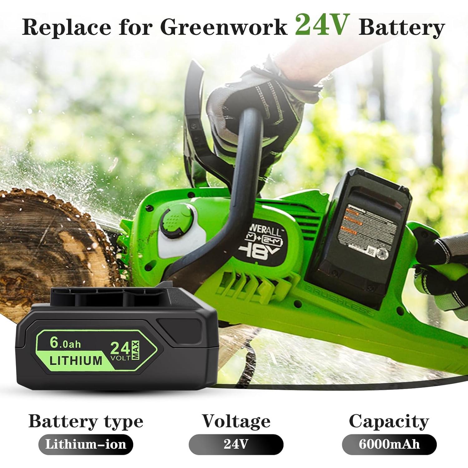 Batería de Litio 24V 6.0Ah Greenworks MAX LB24A020