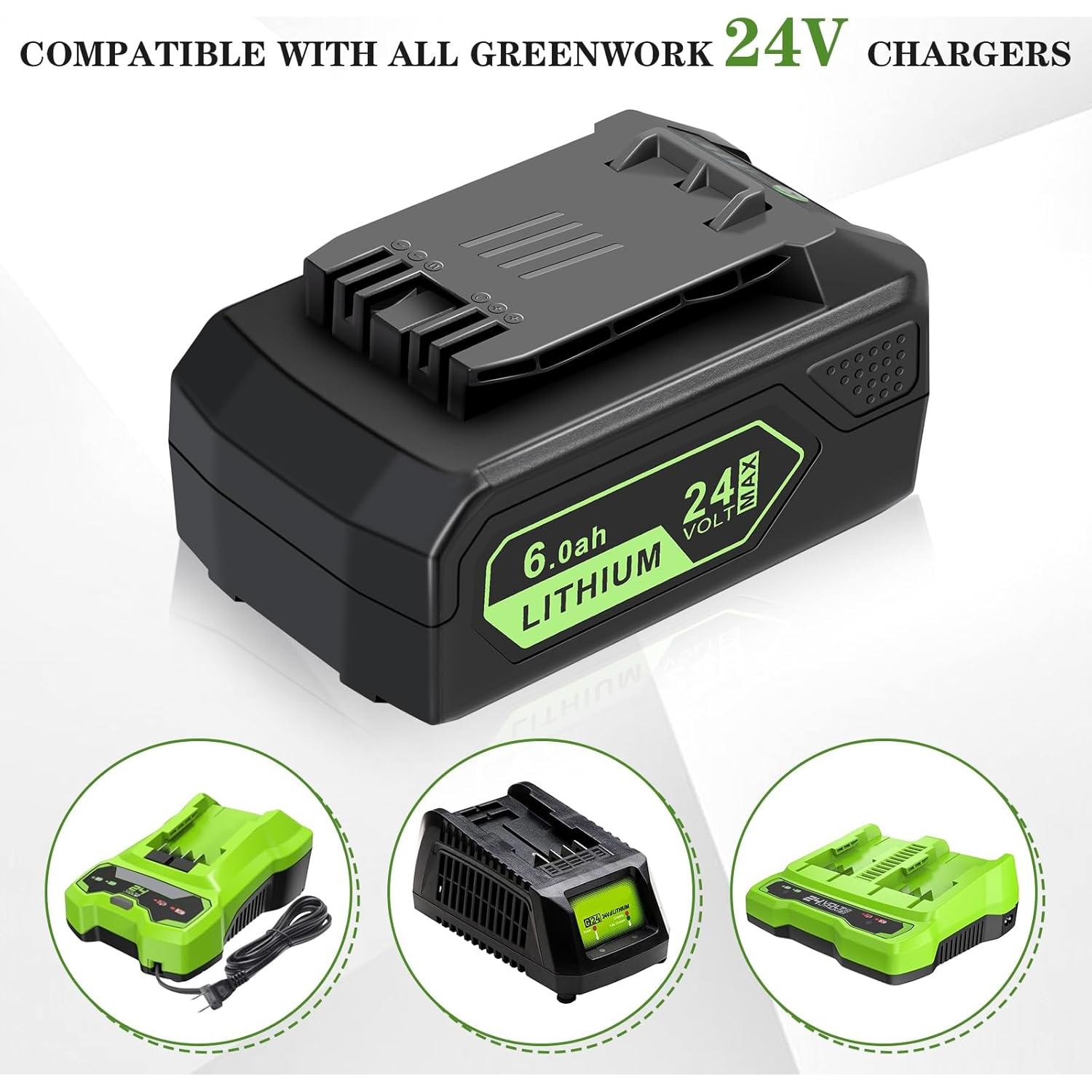 Batería de Litio 24V 6.0Ah Greenworks MAX LB24A020