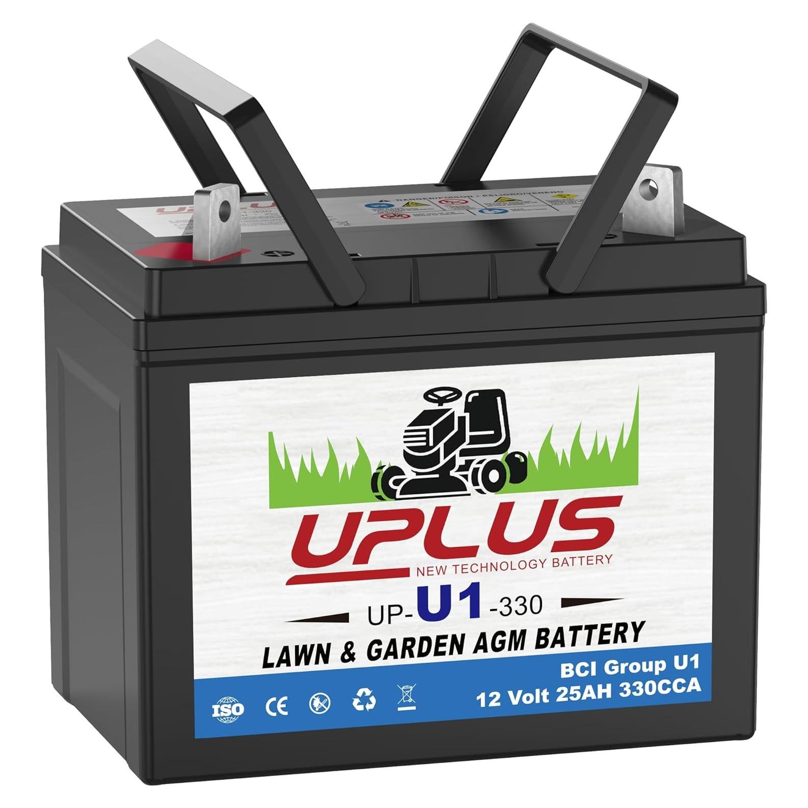 Batería AGM UPLUS U1 12V 330CCA para Cortacésped y Tractores