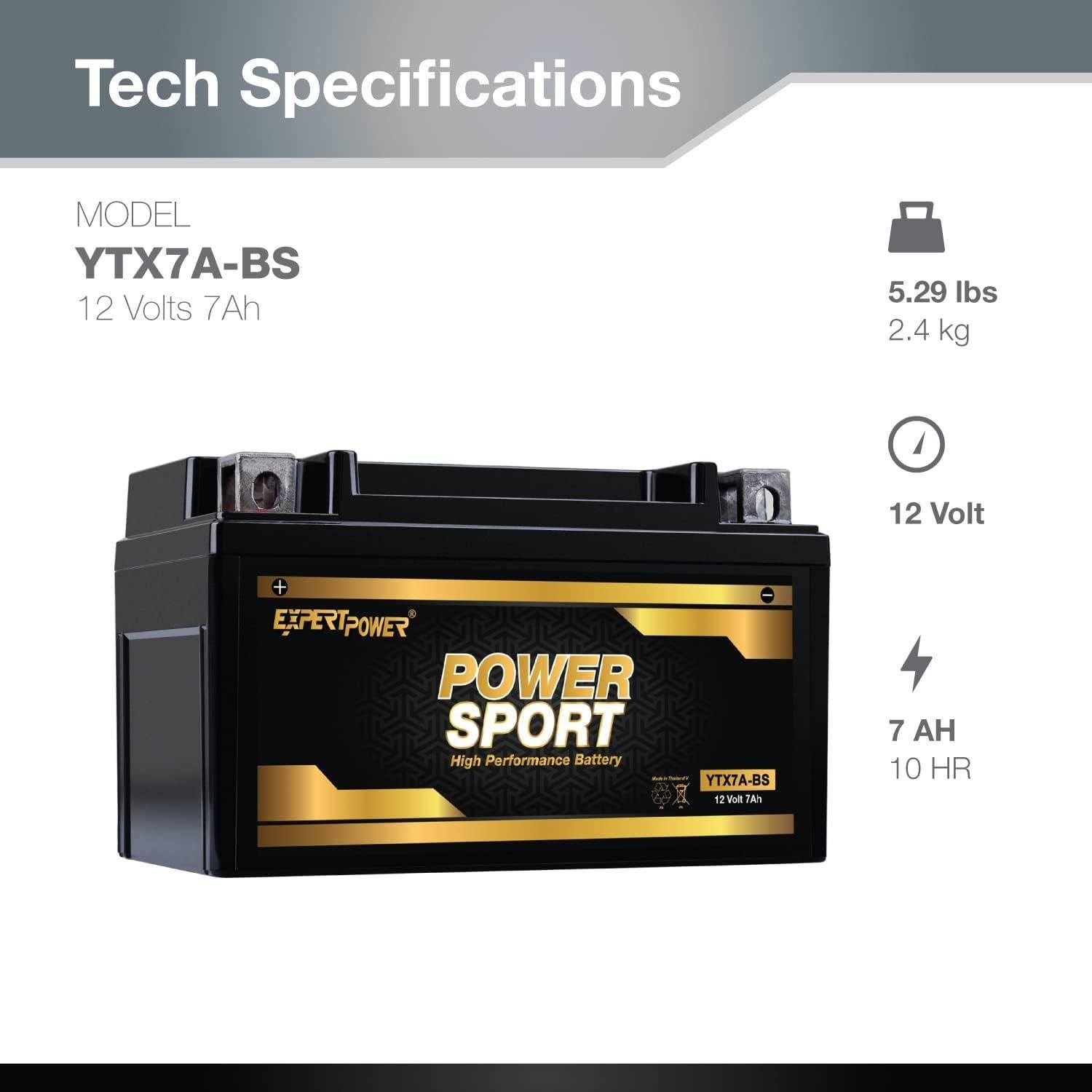 Batería de plomo-ácido ExpertPower YTX7A-BS 12V 7Ah