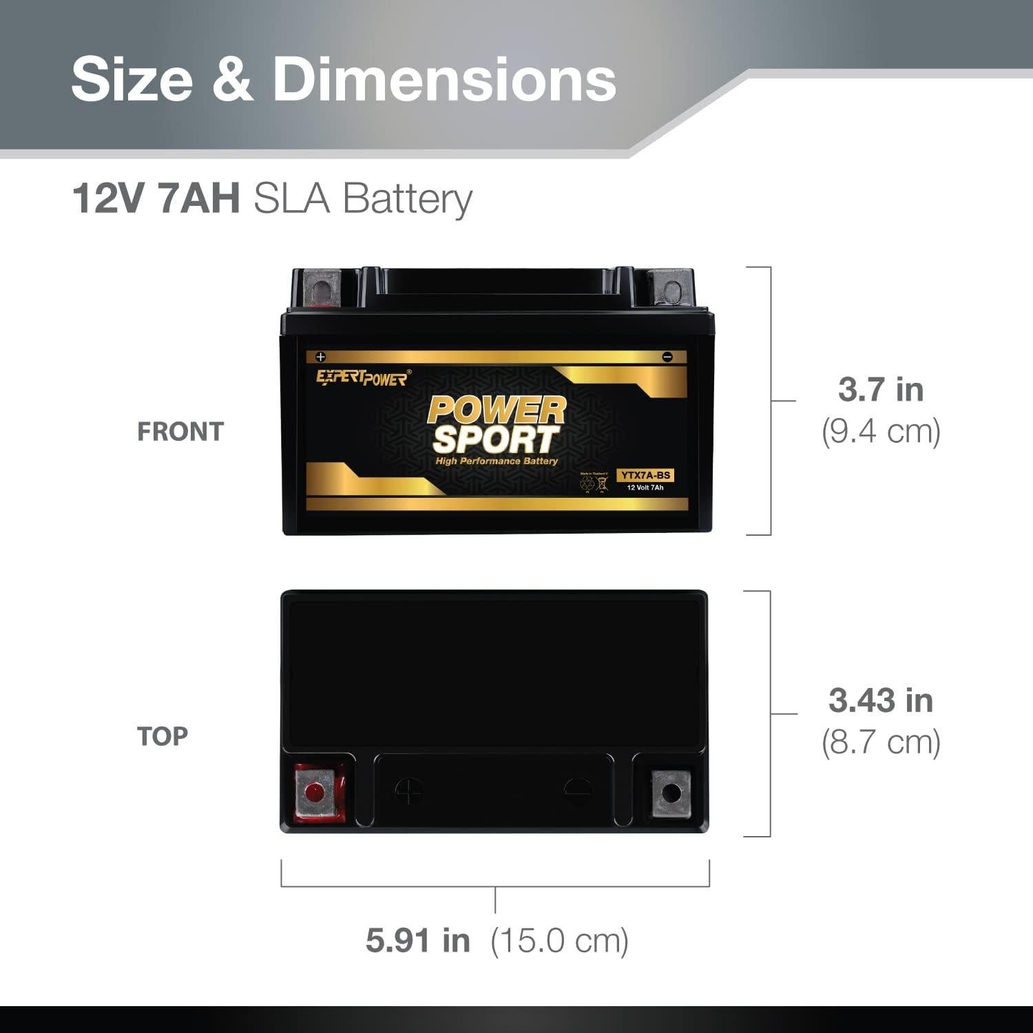 Batería de plomo-ácido ExpertPower YTX7A-BS 12V 7Ah